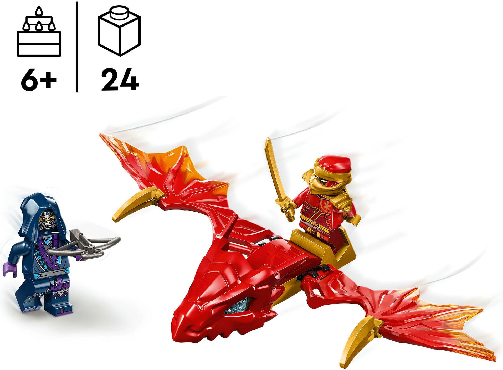LEGO® Konstruktionsspielsteine »Kais Drachengleiter (71801), LEGO Ninjago«, (24 St.), Made in Europe