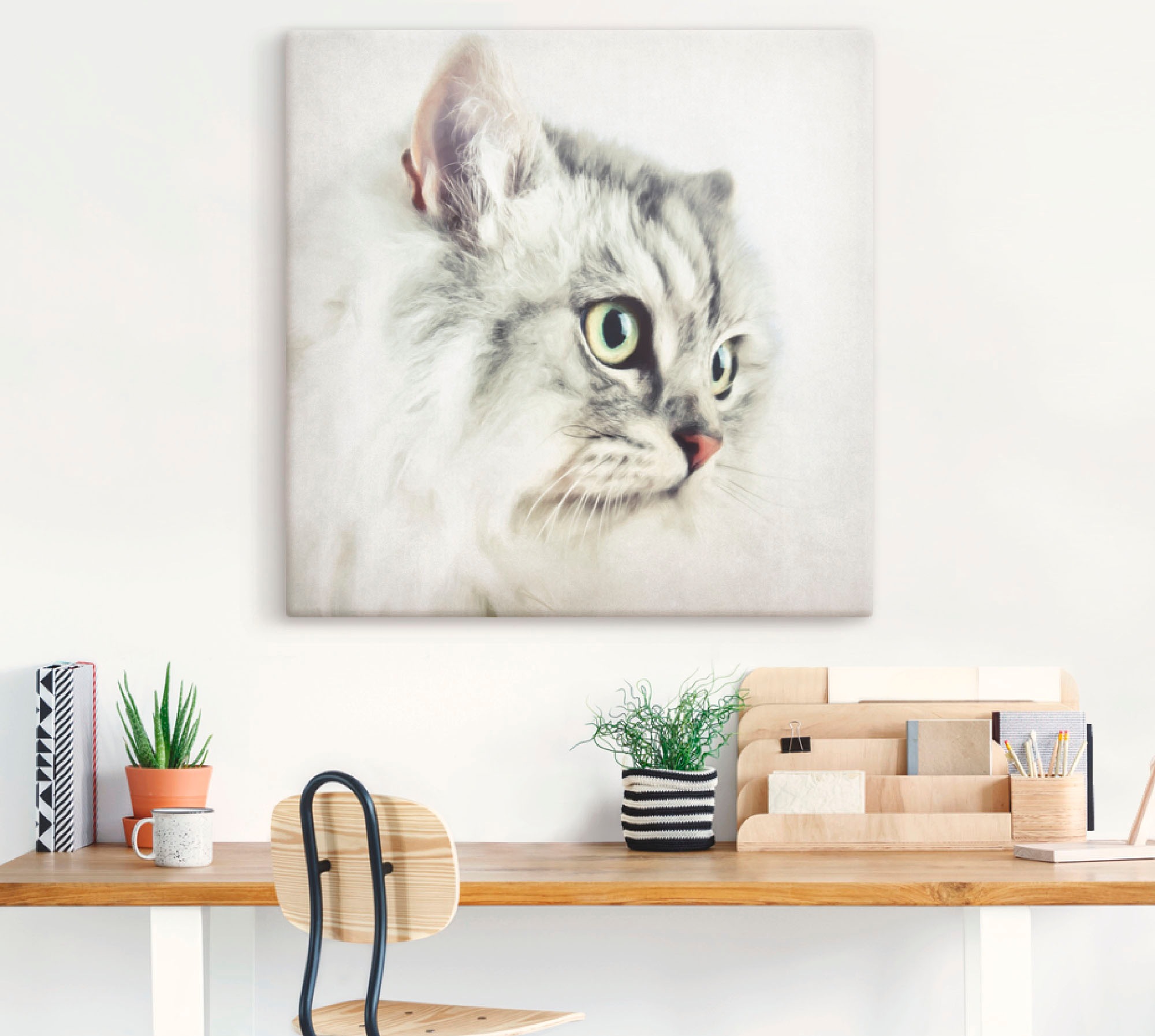 Artland Wandbild »Katzenporträt«, Haustiere, (1 St.), als Leinwandbild, Poster, Wandaufkleber in verschied. Größen