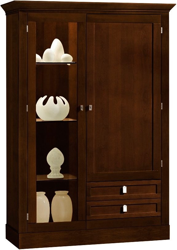 SELVA Vitrine »Sophia«, Modell 7410, Glastür links, Höhe 155 cm