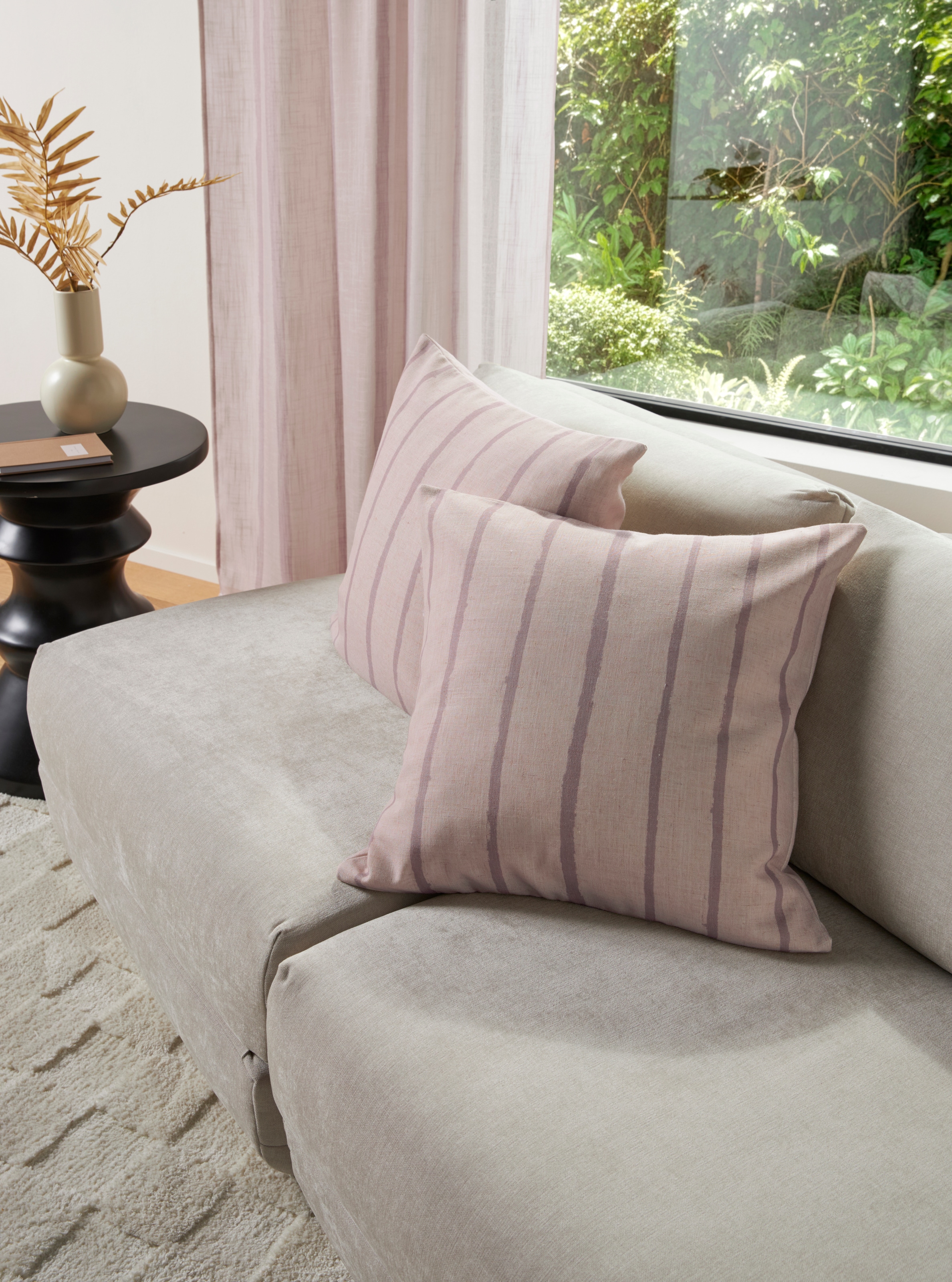 LeGer Home by Lena Gercke Dekokissen »Zayla« Edler Leinenlook, Kissenhülle ,ohne Füllung, 50x50cm, 2 Stück im Paket