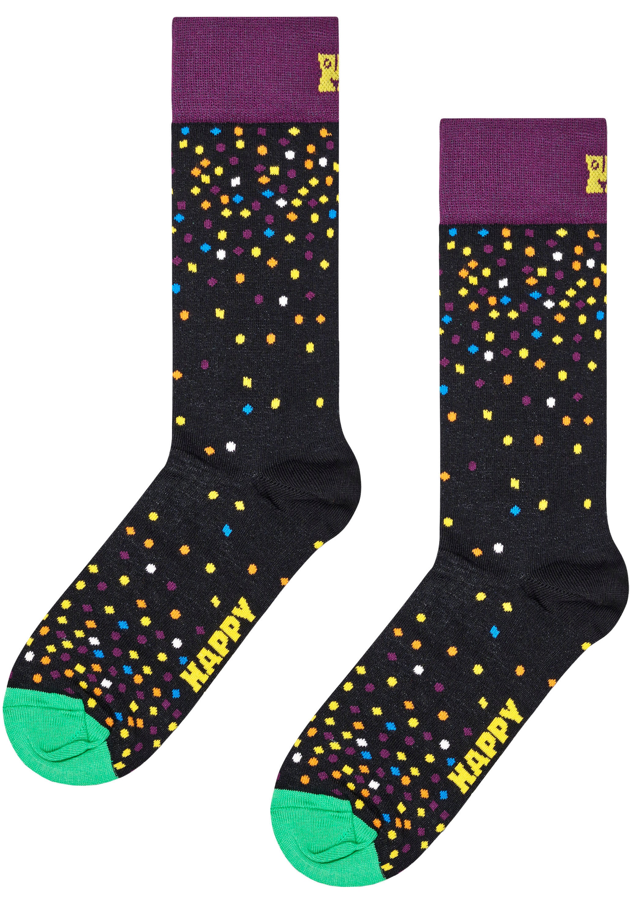 Happy Socks Langsocken, (2er Pack), mit Partymotiv