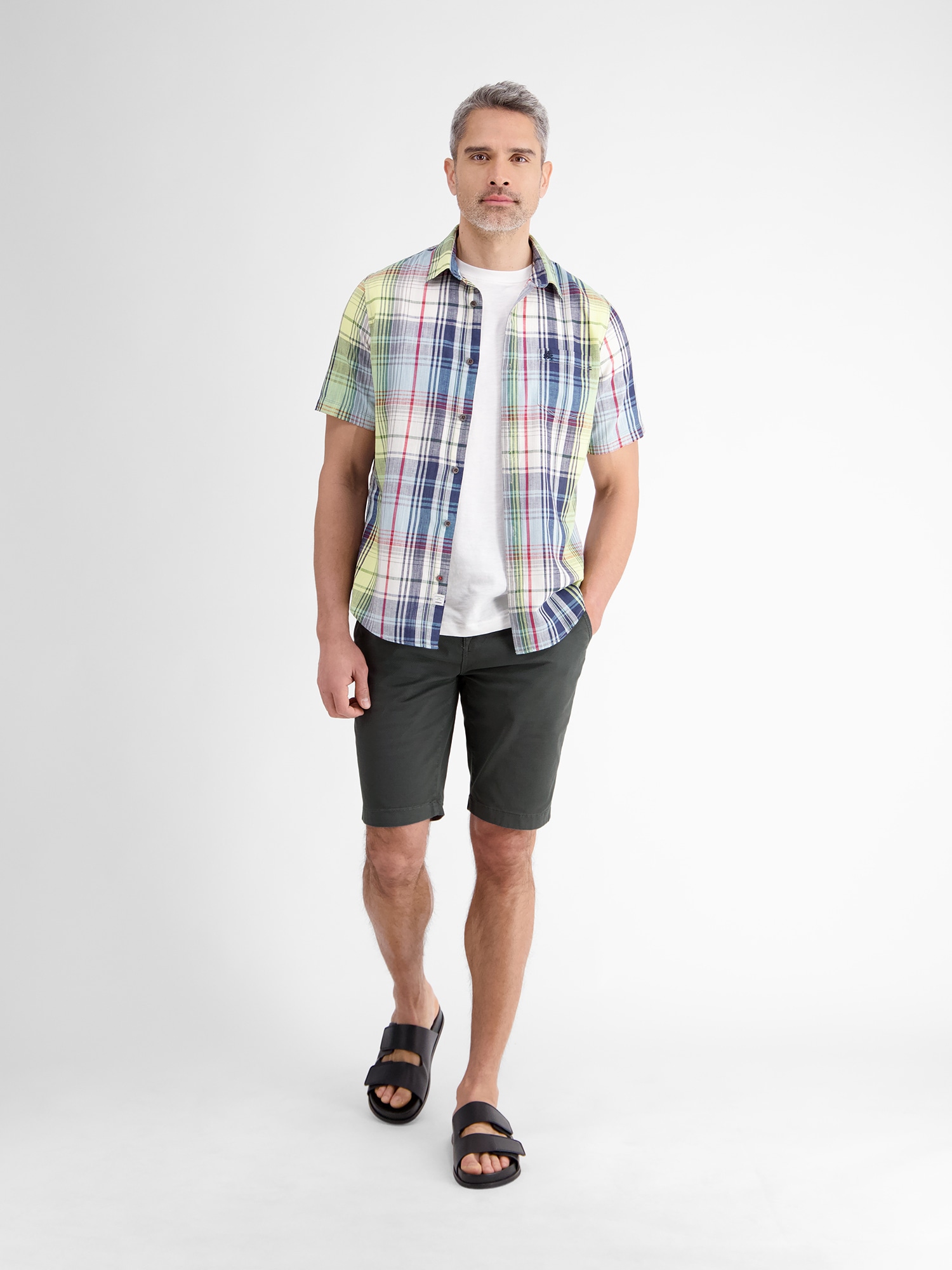 LERROS Bermudas »LERROS Chino-Bermuda mit Gürtel«, (Set)
