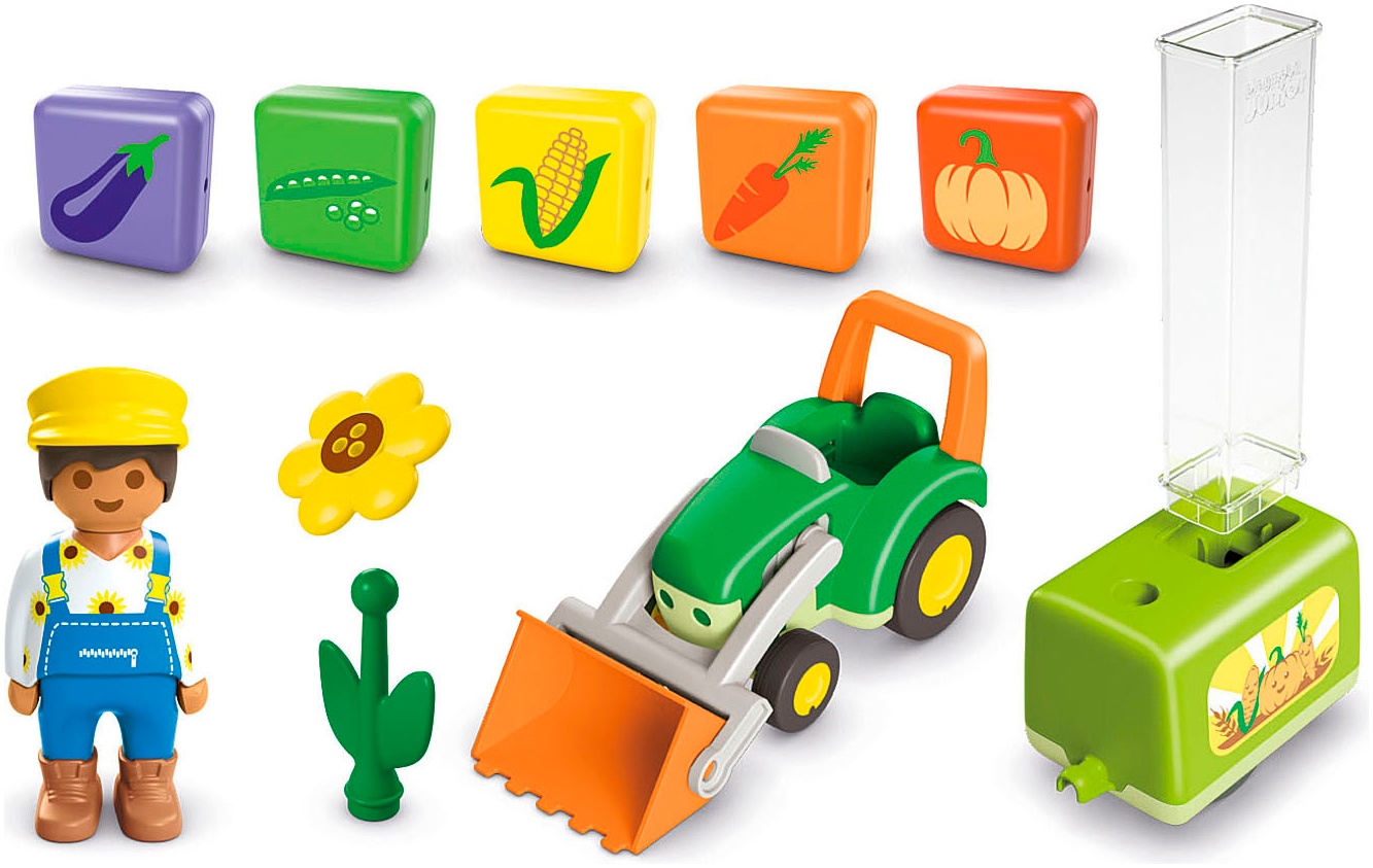 Playmobil® Konstruktions-Spielset »Traktor mit lustiger Pflanzmaschine (71773), Junior«, (11 St.), Made in Europe