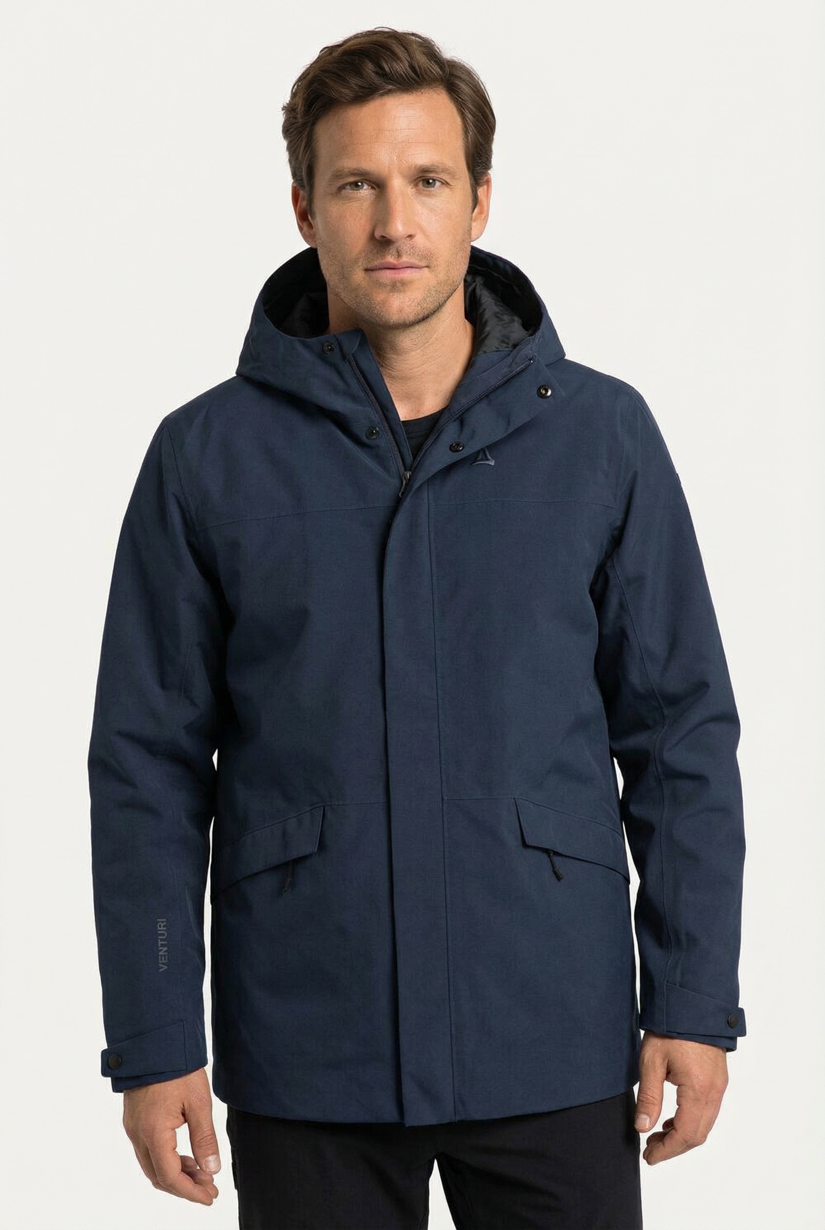 Schöffel Regenjacke »CIRC Jacket Style Smue MEN« mit Kapuze sportlicher Stil, mit VENTURI® Membrane, wasserdicht, atmungsaktiv