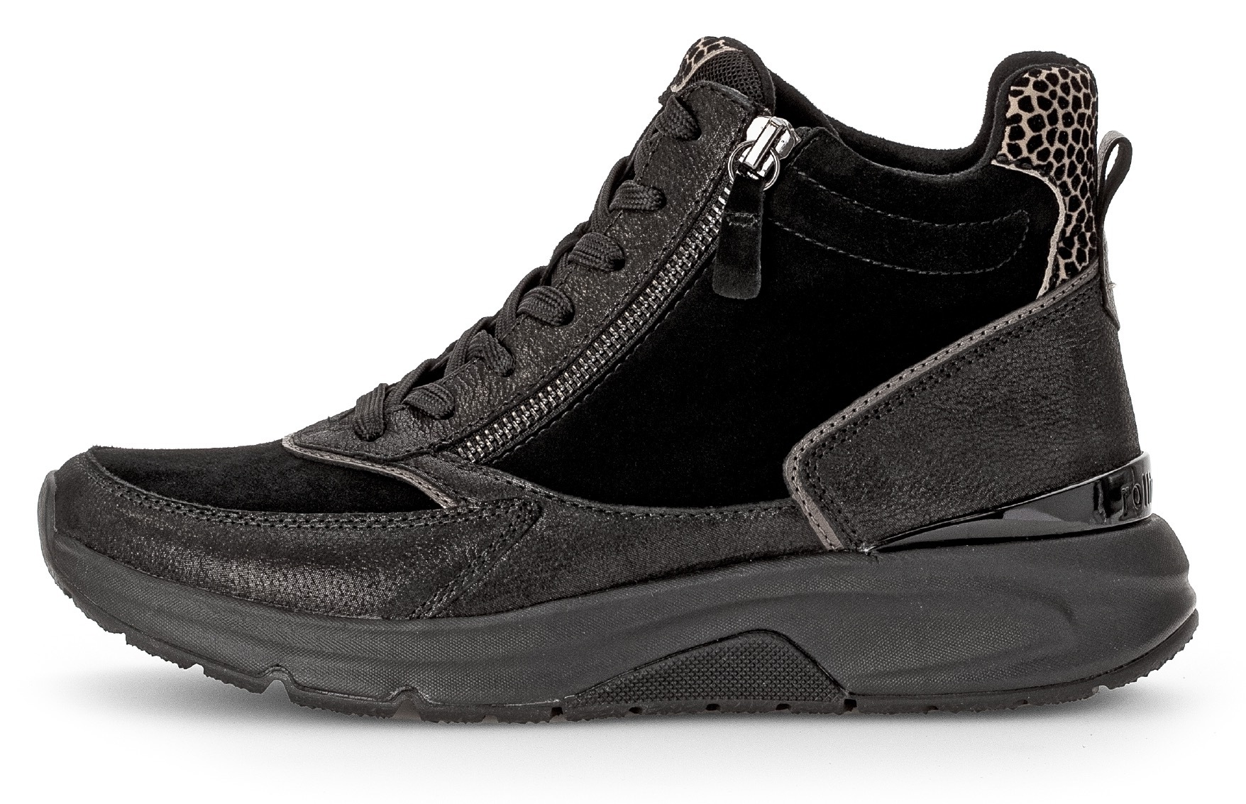 Gabor Rollingsoft Keilsneaker, Freizeitschuh, Schnürschuh, Schnürboots mit herausnehmbarem Fußbett