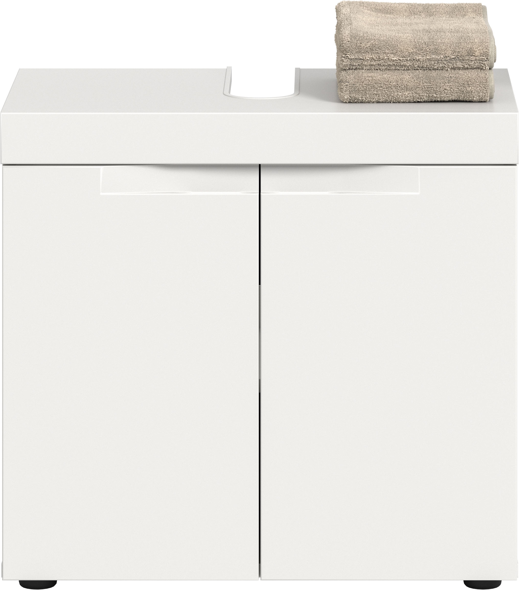 OTTO home Waschbeckenunterschrank »MAOI, Breite 60cm, 2 Türen, 2 Fächer, 1 Einlegeboden« Badezimmerschrank, Unterschrank, Kommode, WBU, Bad, Badezimmer