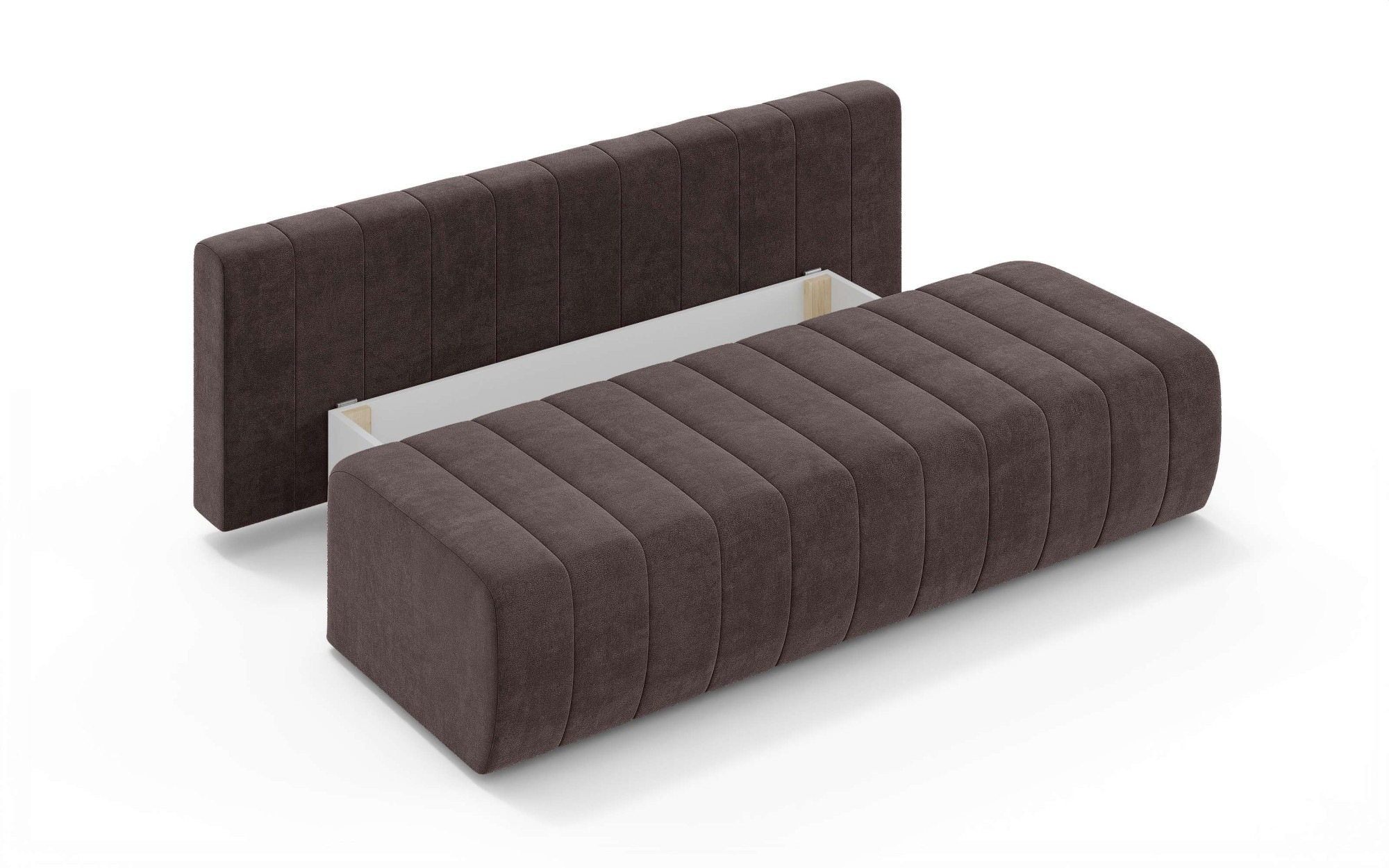 Home affaire 3-Sitzer »LOVENDY Schlafsofa mit Bettkasten, Breite 195cm, Liegefläche 145x195cm« mit Rückenkissen und Armlehnenkissen, belastbar bis 330 kg