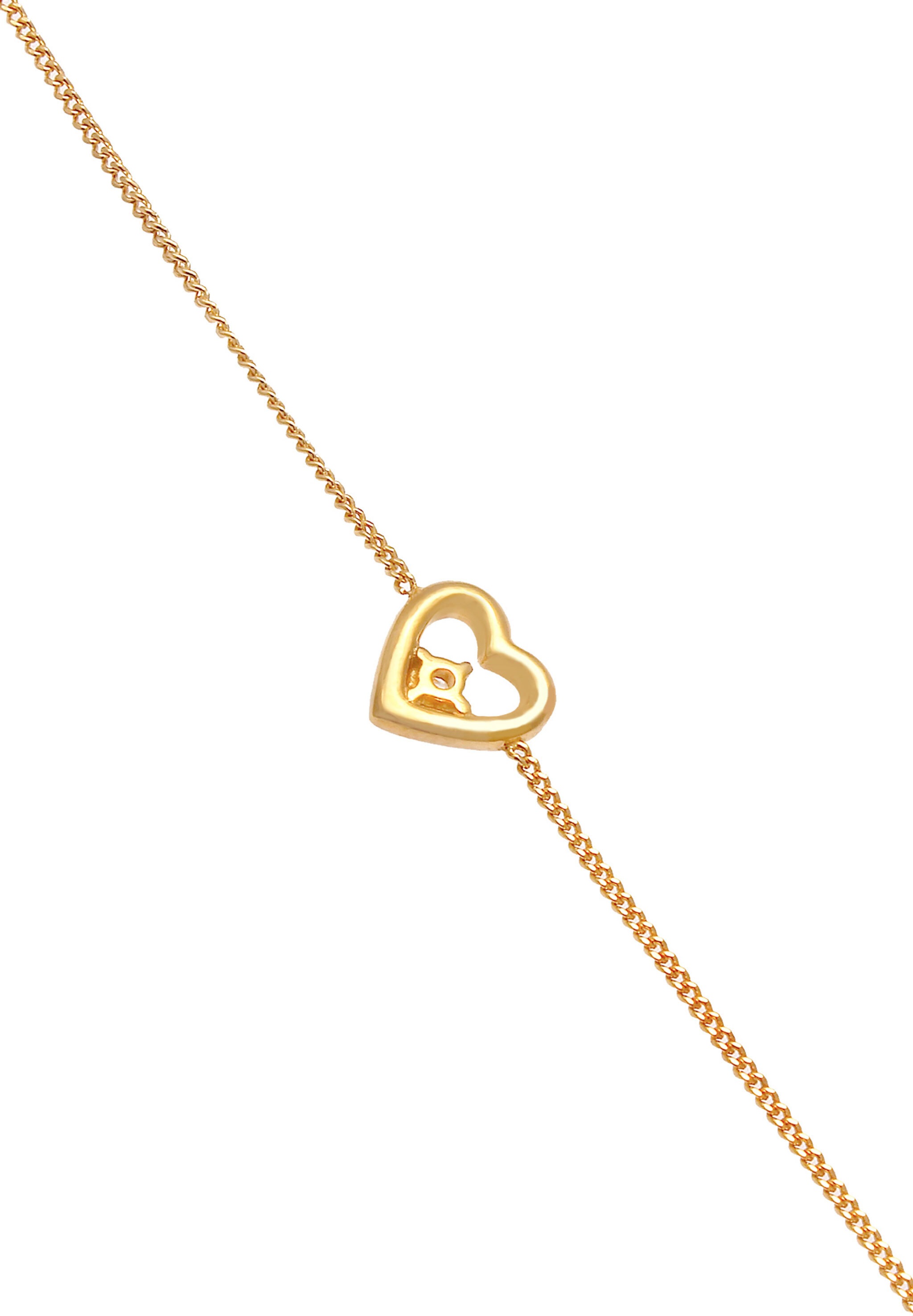 Elli DIAMONDS Armkette »Armband Herz Liebe Romantik Diamant (0.03 ct) 925 Silber«
