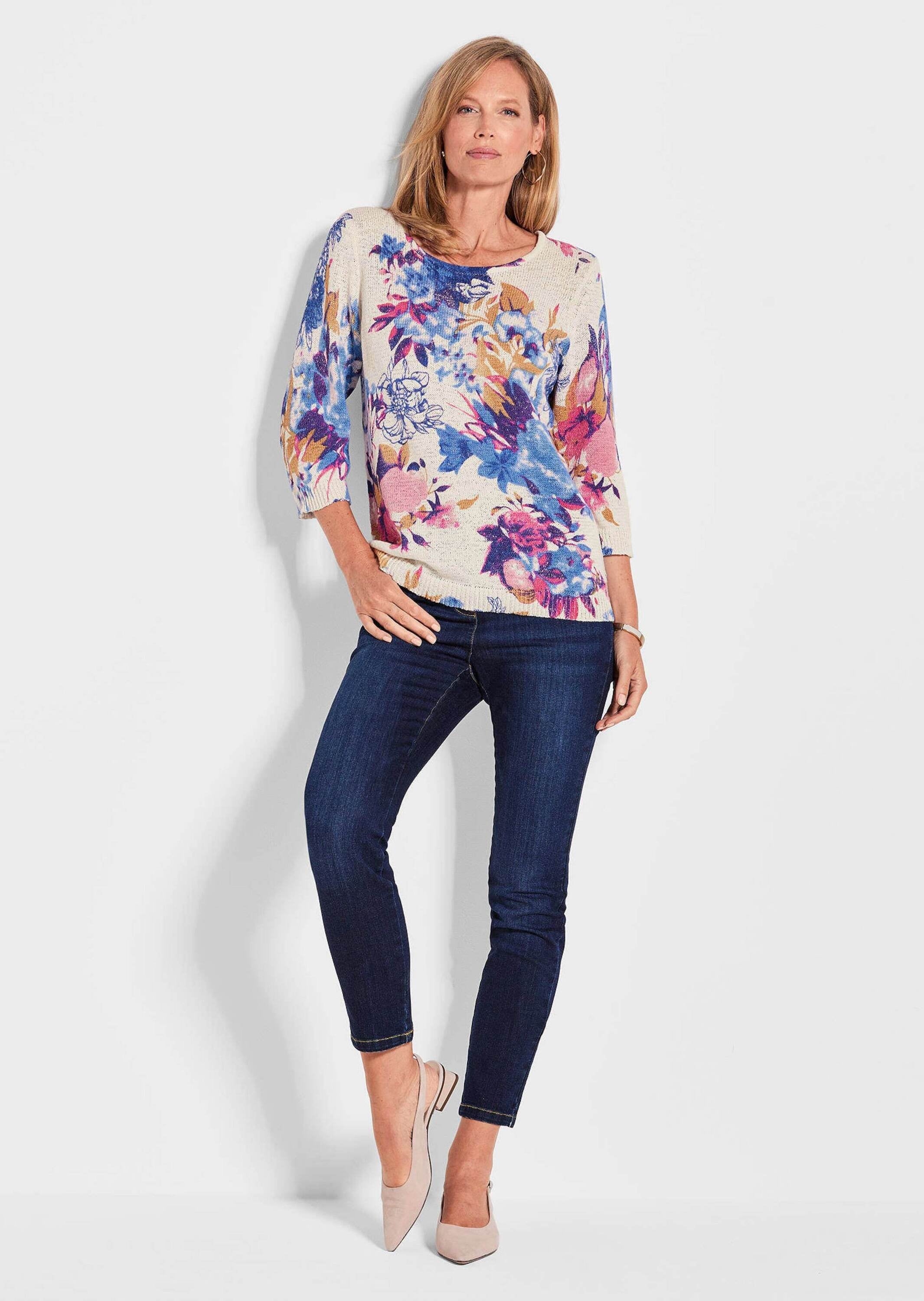 GOLDNER 2-in-1-Pullover »Kurzgröße Femininer Druckpullover«