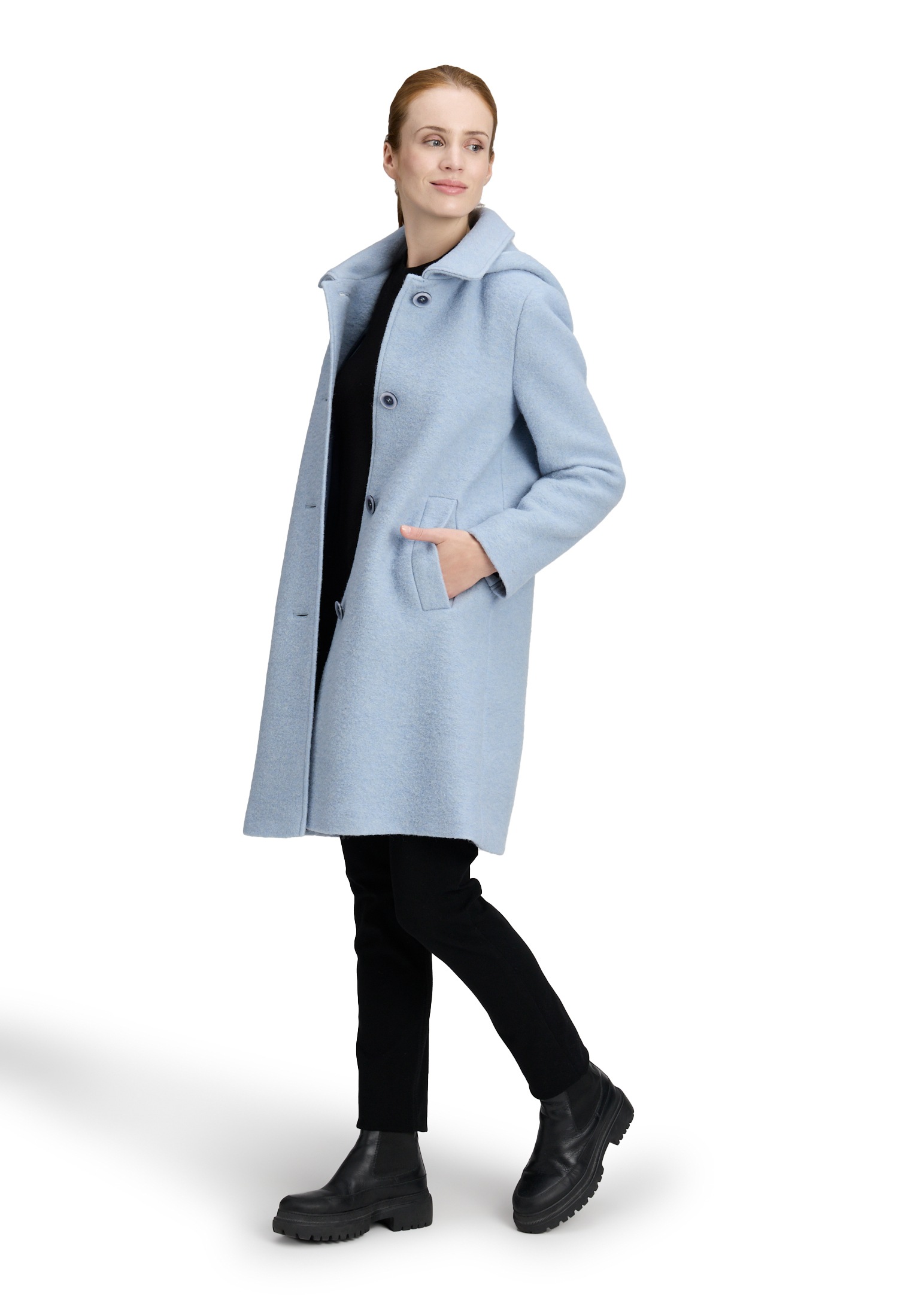 Betty Barclay Wolljacke »Wollmantel mit abnehmbarer Kapuze«