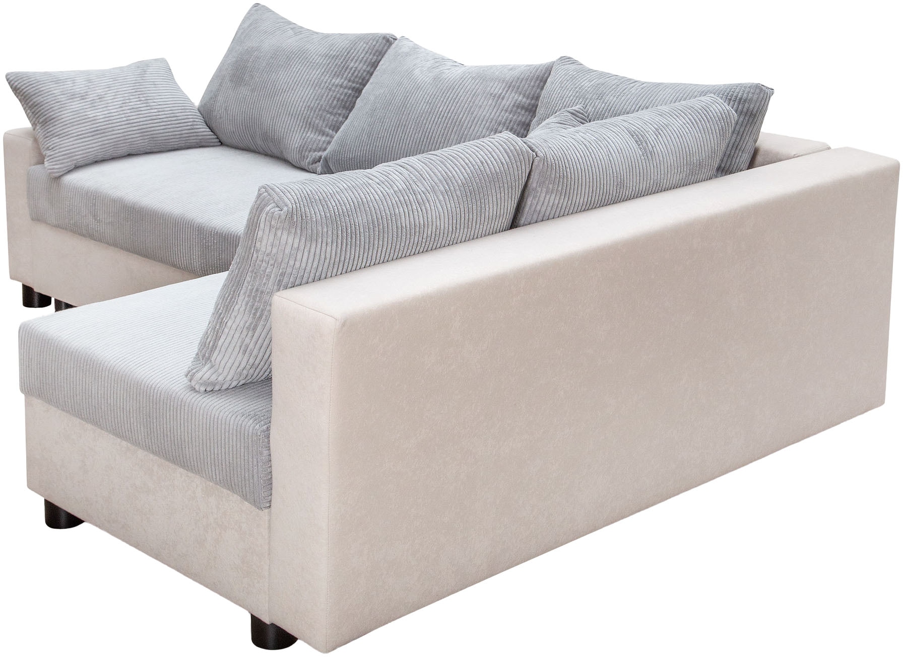 COLLECTION AB Ecksofa »Parma L-Form«, mit Schlaffunktion und Bettkasten, inklusive Kissen, Bonellfederkern