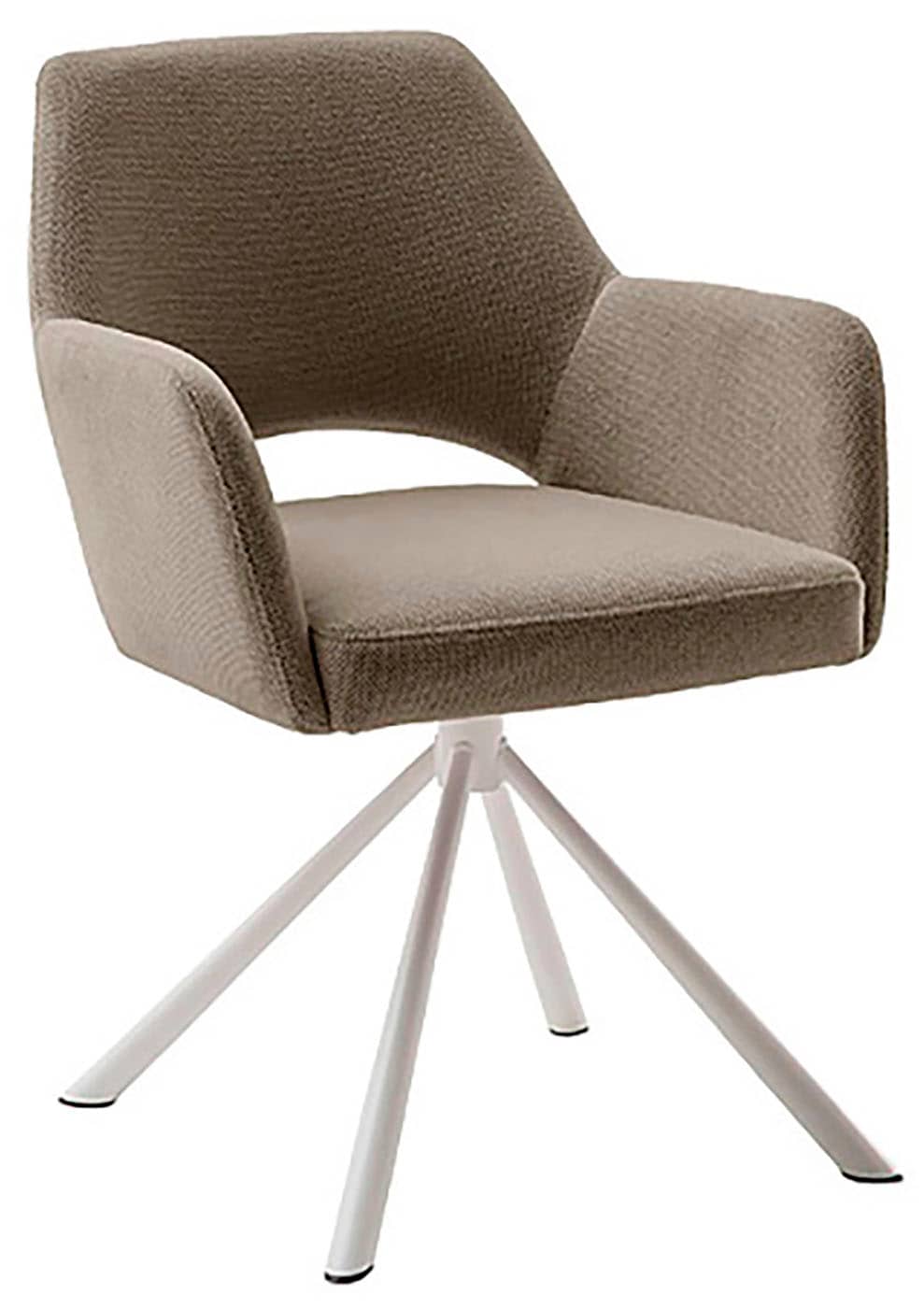 MCA furniture 4-Fußstuhl »BEVERLY« (Set) 2 Stk.Esszimmerstuhl,Chenilleoptik,360°drehbar,Sitzhöhe 49cm,belastbar 120kg