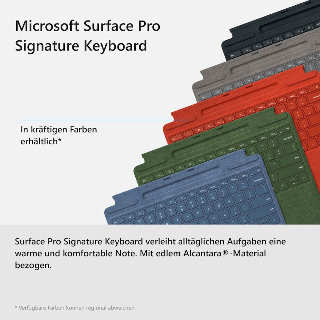 Microsoft Tastatur »Sufrace Pro Signature Cover 8XA-00005«, (Funktionstasten)