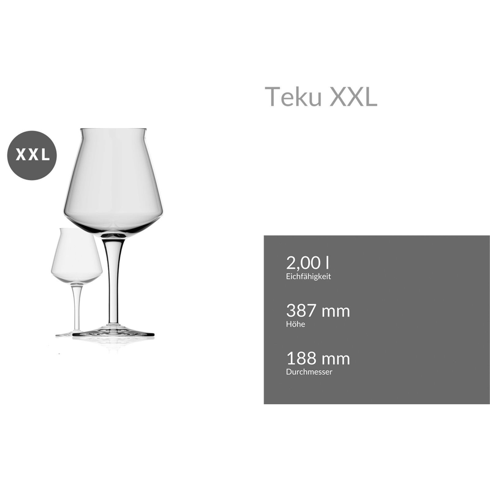 rastal Bierglas »Craft Beer Riesen-Bierglas Teku XXL 3,2 Liter transparent« Handwäsche wird empfohlen