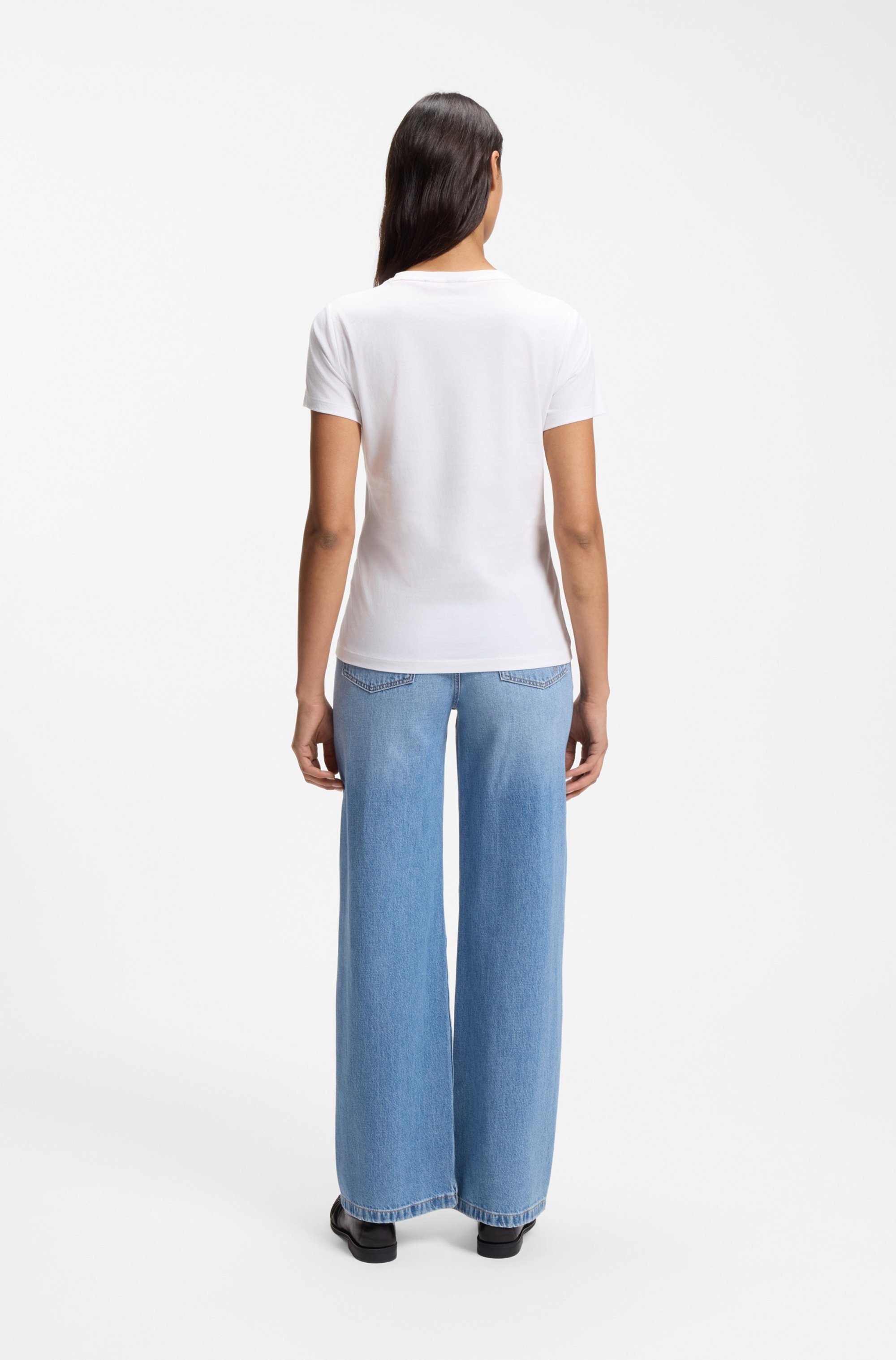 BOSS ORANGE T-Shirt »Elove Embro Premium Damenmode« mit Rundhals, Slim Fit