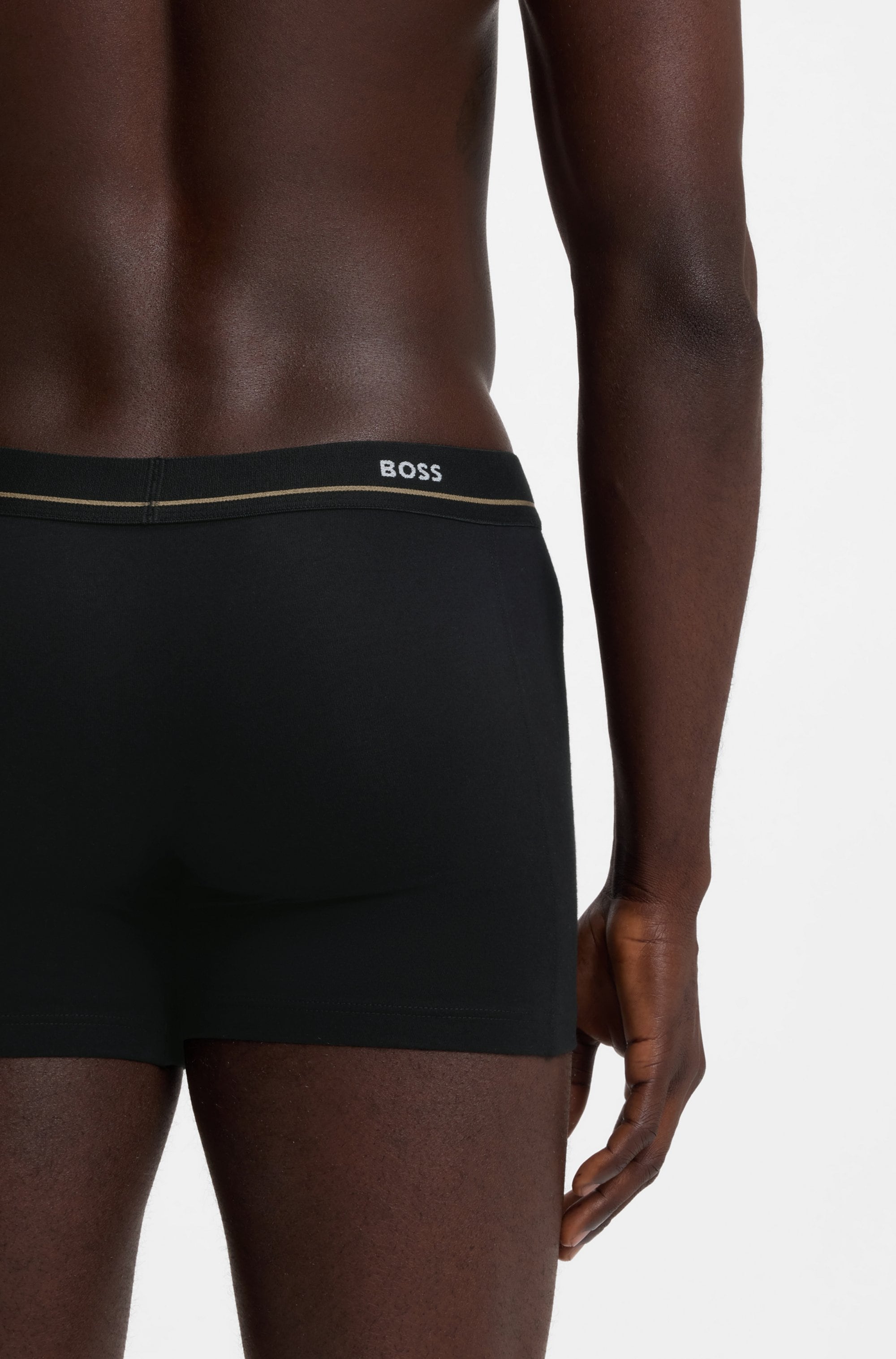 BOSS Boxershorts »BoxerBr 5P Essential« 5 Stk. aus Stretch-Baumwolle mit Logo-Bund