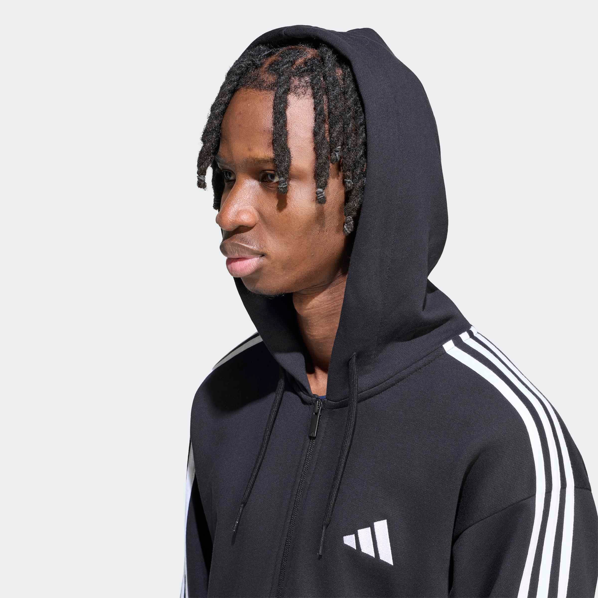 adidas Sportswear Kapuzensweatjacke »ESSENTIALS 3-STREIFEN FRENCH TERRY«