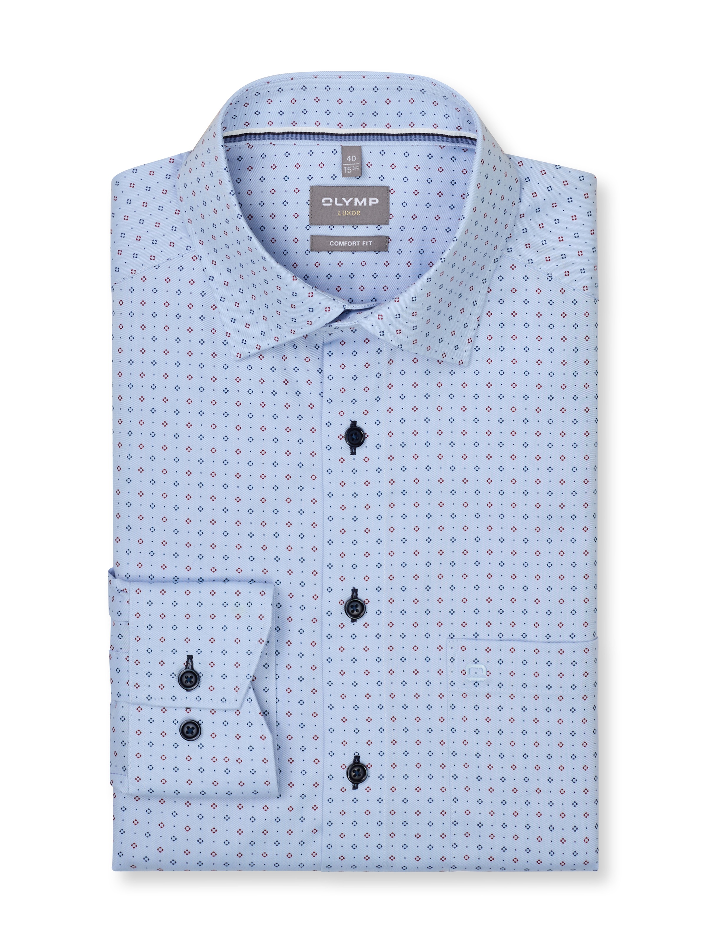 OLYMP Langarmhemd »Luxor« Businesshemd, comfort fit, Under-Button-down-Kragen