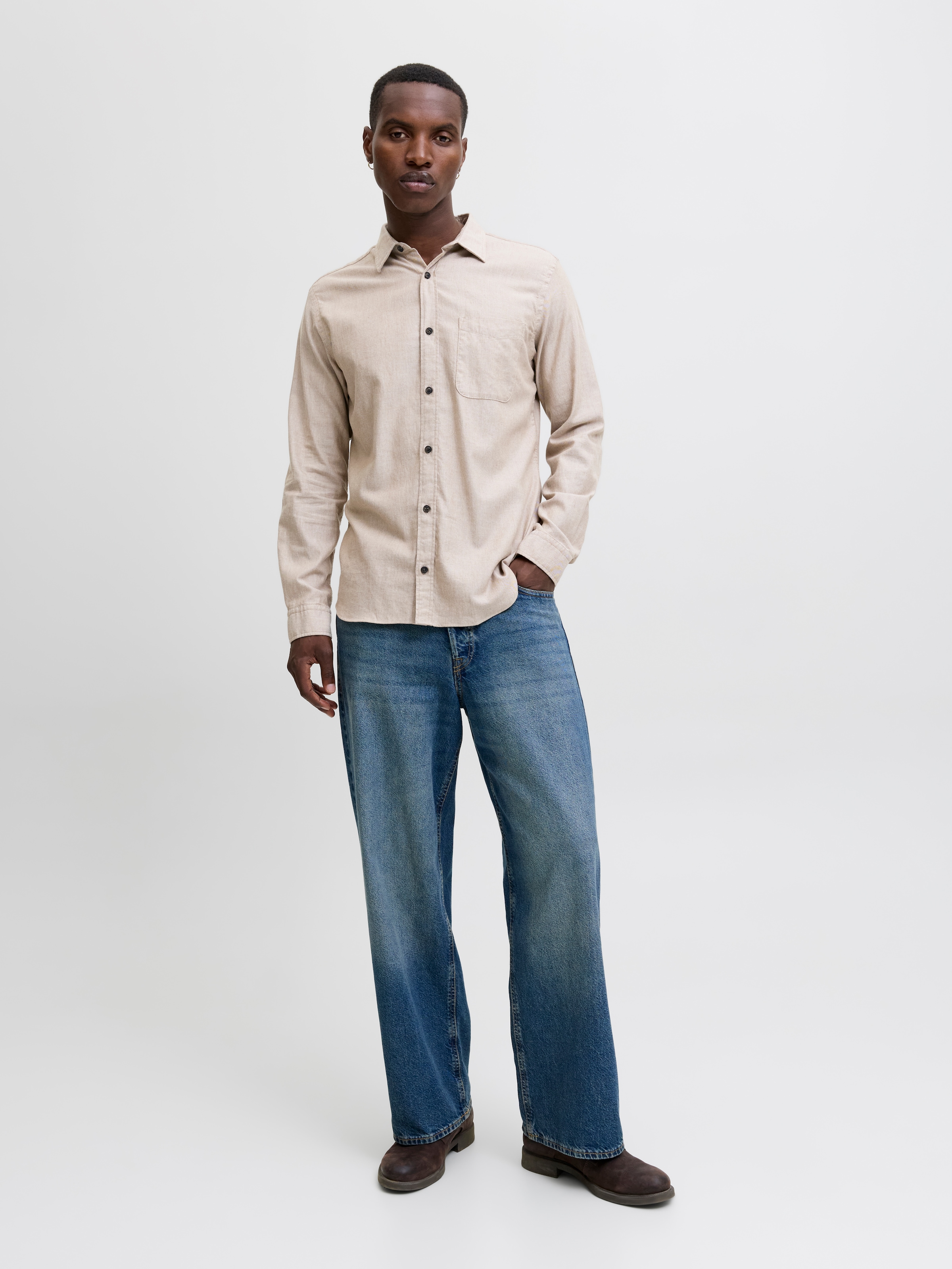 Jack & Jones Langarmhemd »JJECLASSIC MELANGE SHIRT L/S NOOS«