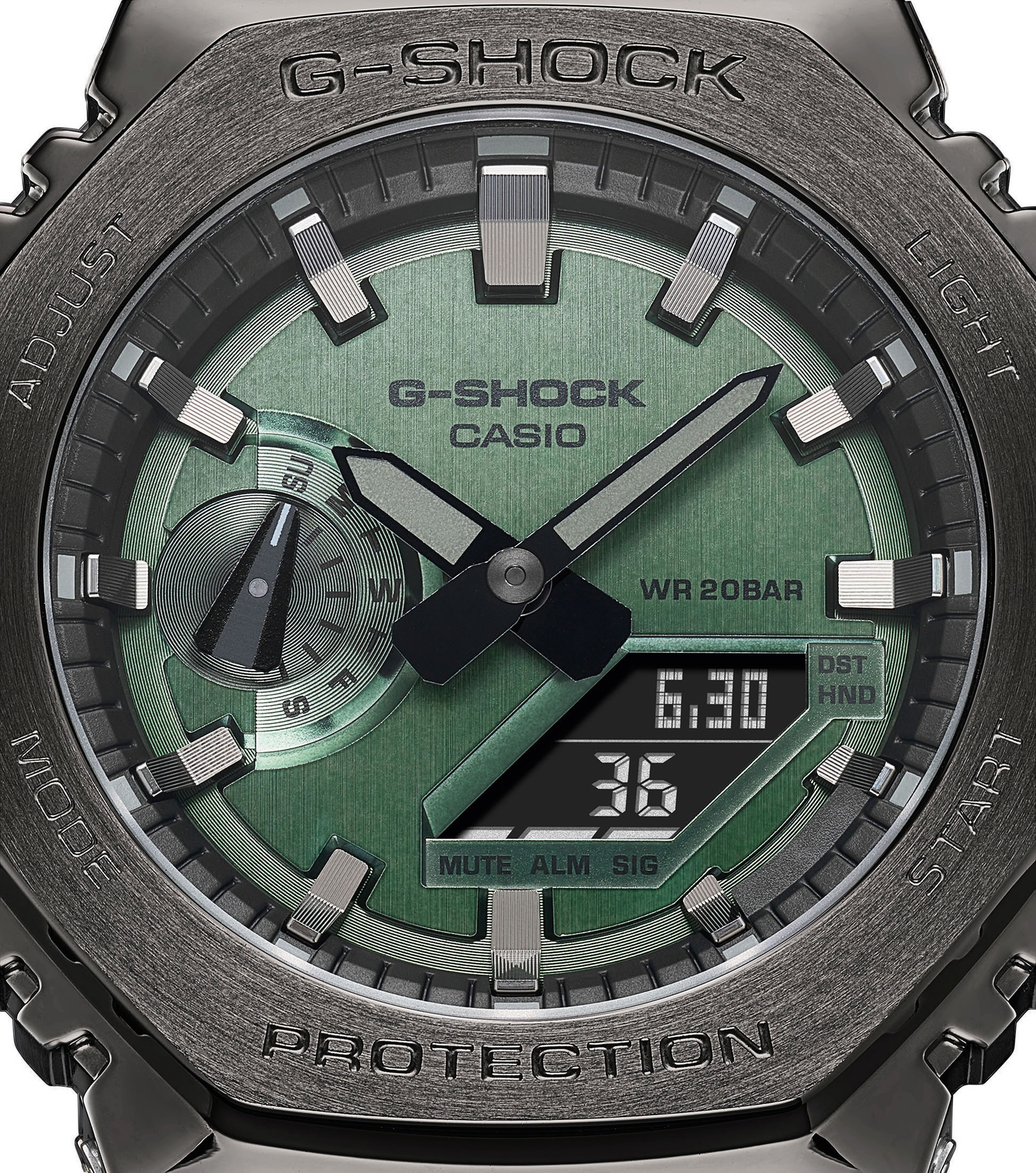 CASIO G-SHOCK Chronograph, Quarzuhr,Armbanduhr,Herrenuhr,digital, bis 20 bar wasserd.Resinarmband