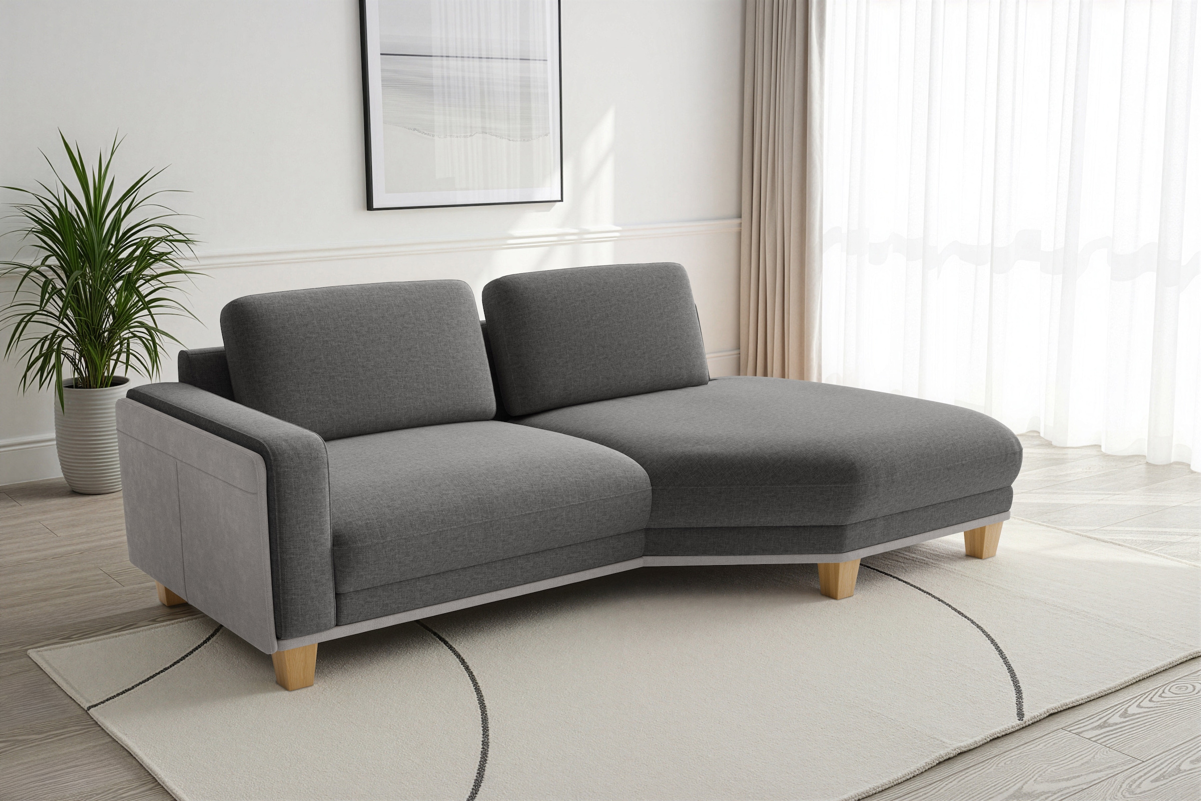 sit&more Ecksofa »Concept« Modernes Sofa in drei Fußfarben zur Auswahl