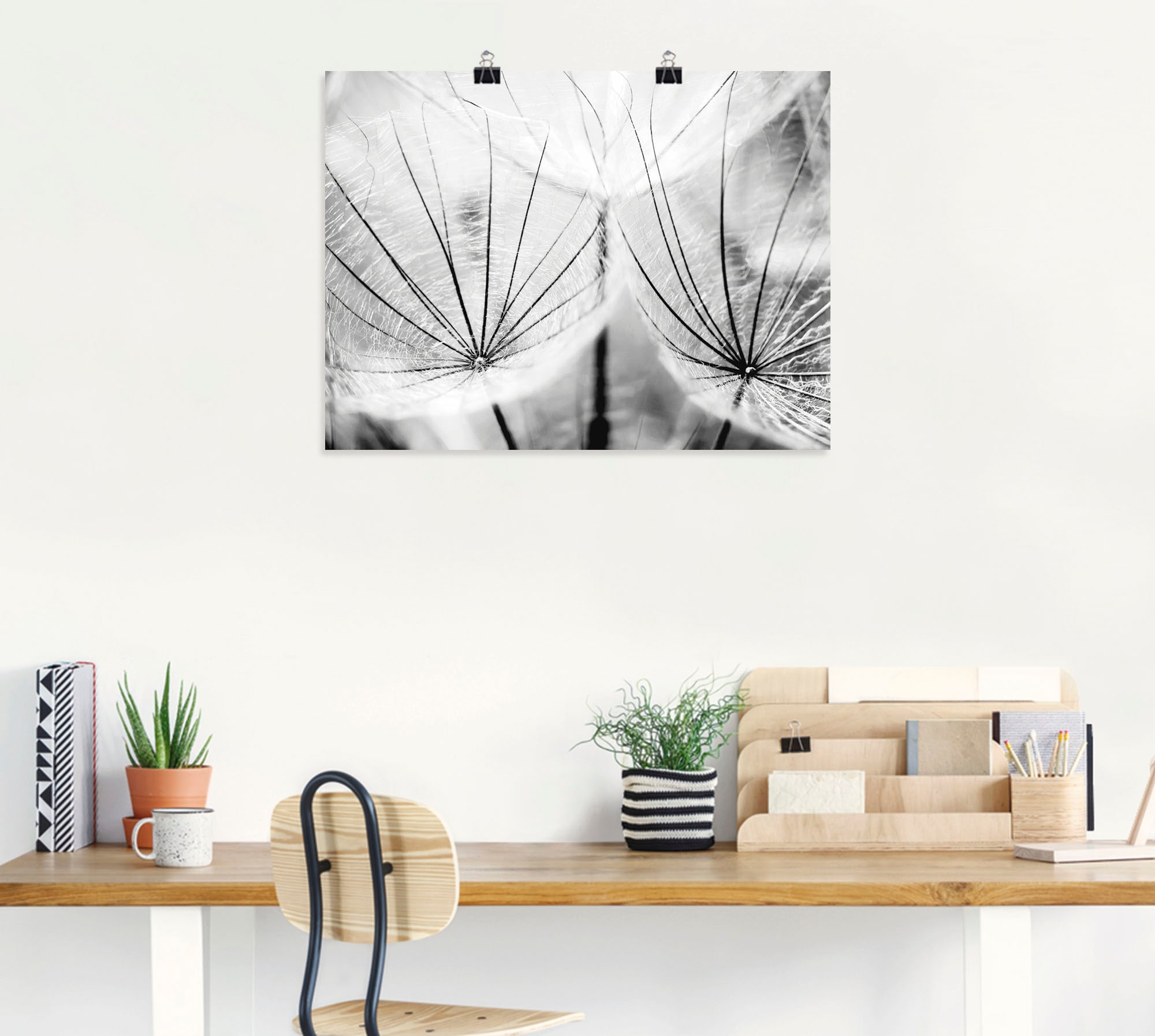 Artland Wandbild »Pusteblume in schwarzweiß«, Blumen, (1 St.), als Alubild, Outdoorbild, Leinwandbild, Poster, Wandaufkleber