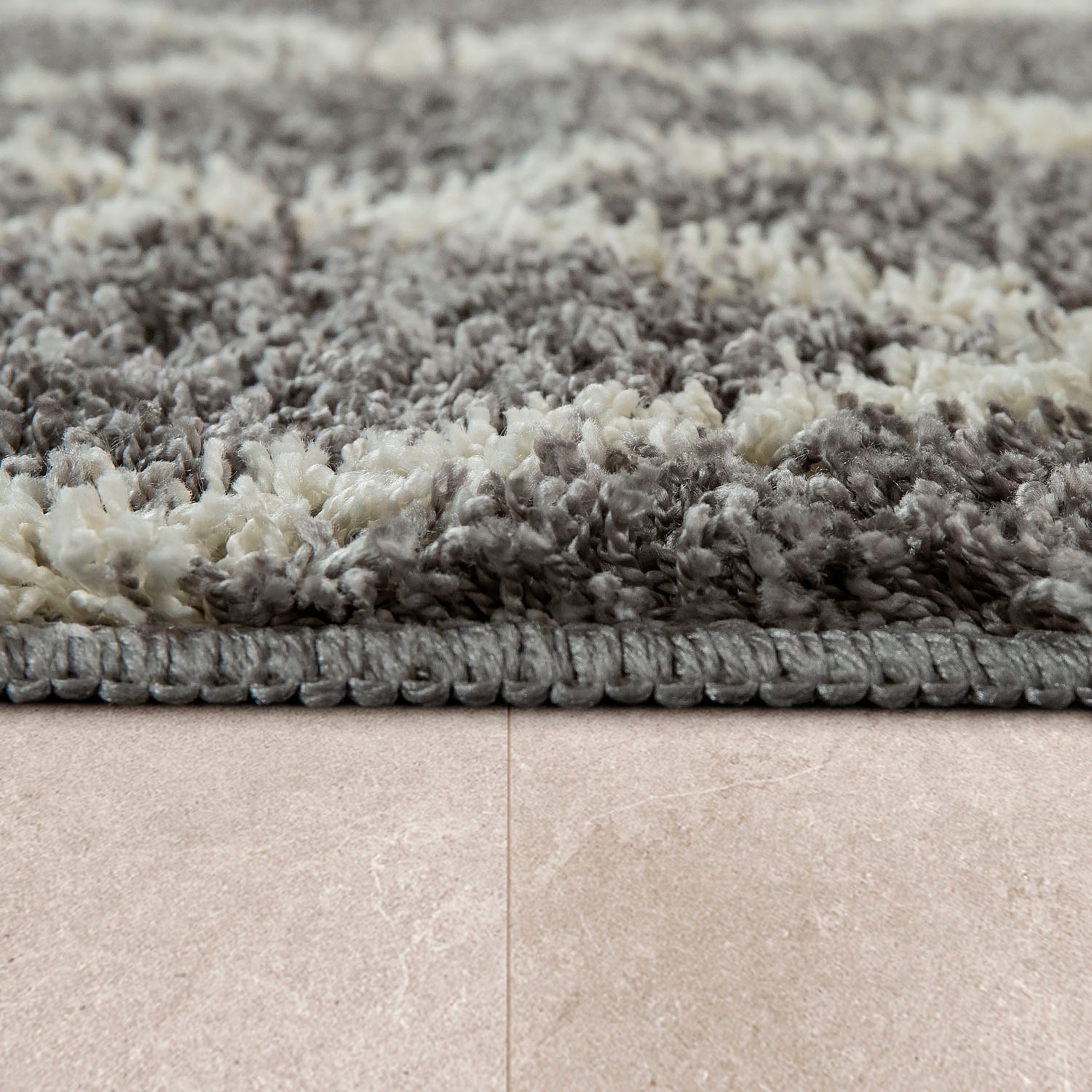Paco Home Badematte »Side 506«, rutschhemmend beschichtet, fußbodenheizungsgeeignet, Badteppich, Rauten Design, waschbar, rechteckig & rund erhältlich