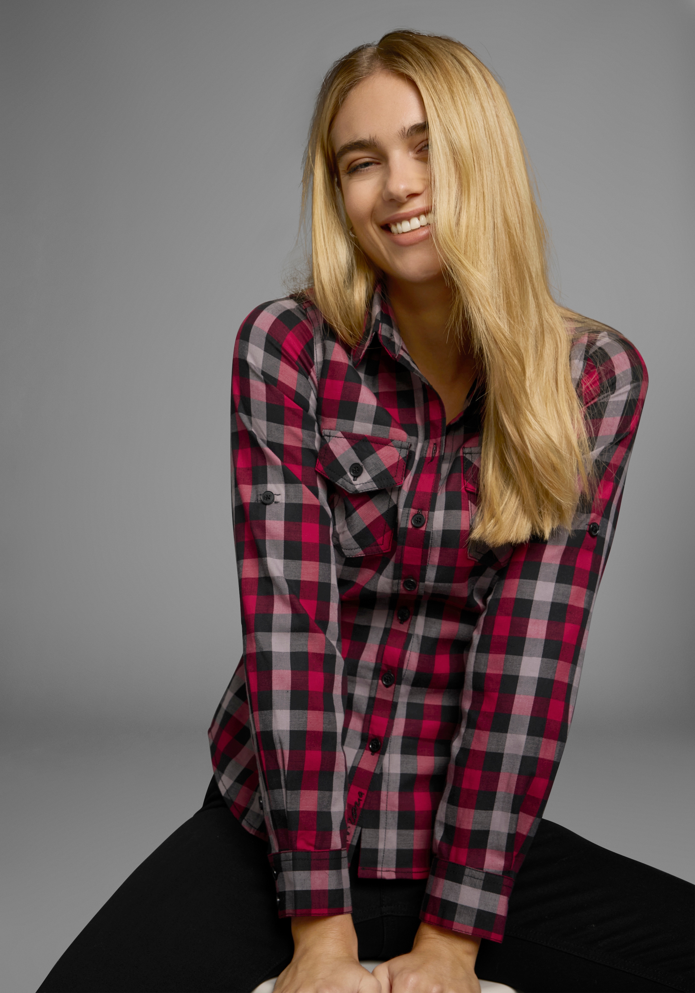 Arizona Karobluse, Lässiger-Holzfäller-Look