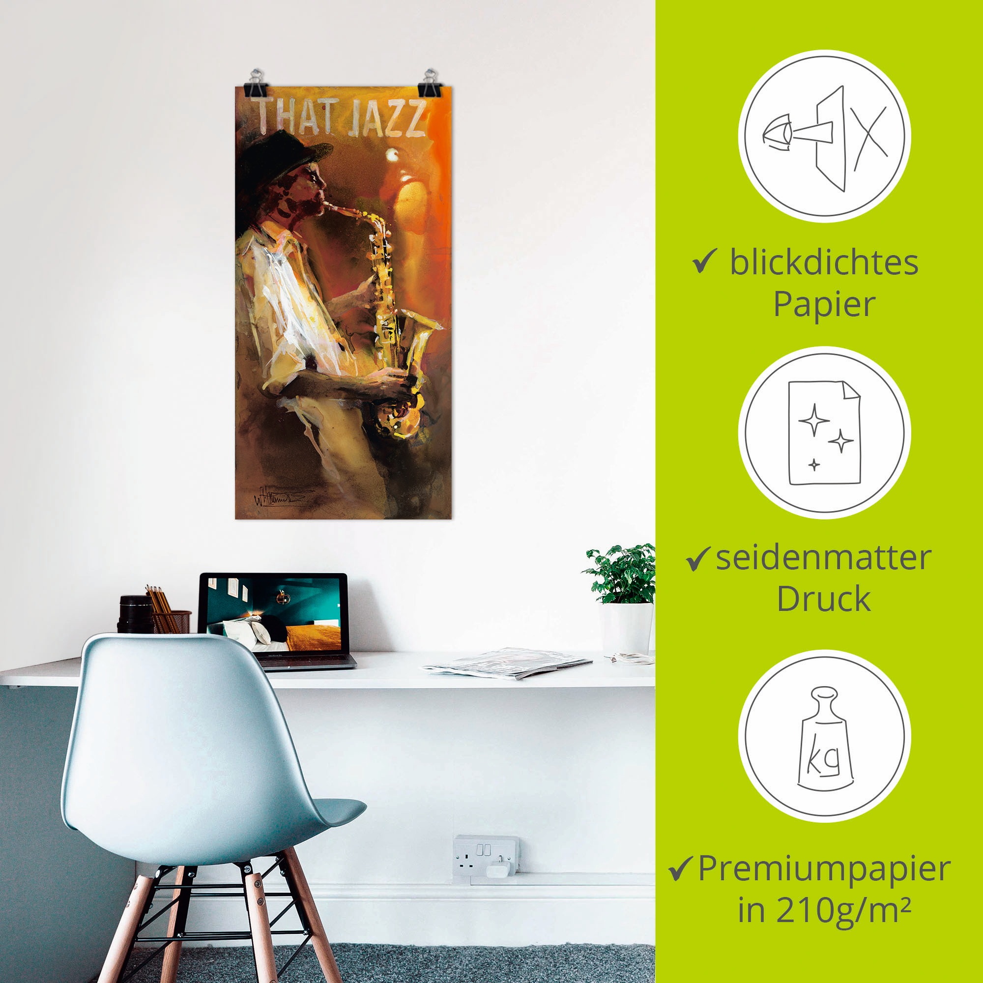 Artland Poster »Jazz« Musiker 1 Stk. tlg. ohne Rahmen