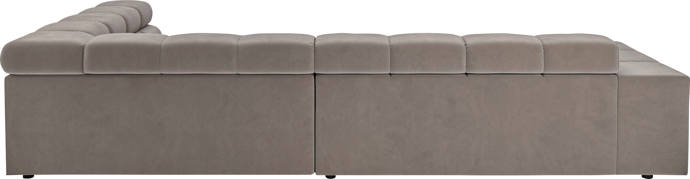 INOSIGN Ecksofa »Ancona incl. Kopfteilverstellung, Zierkissen Breite 319cm, L-Form«, wahlweise motorische Sitztiefenverstellung, auch in Cord + Easy Care