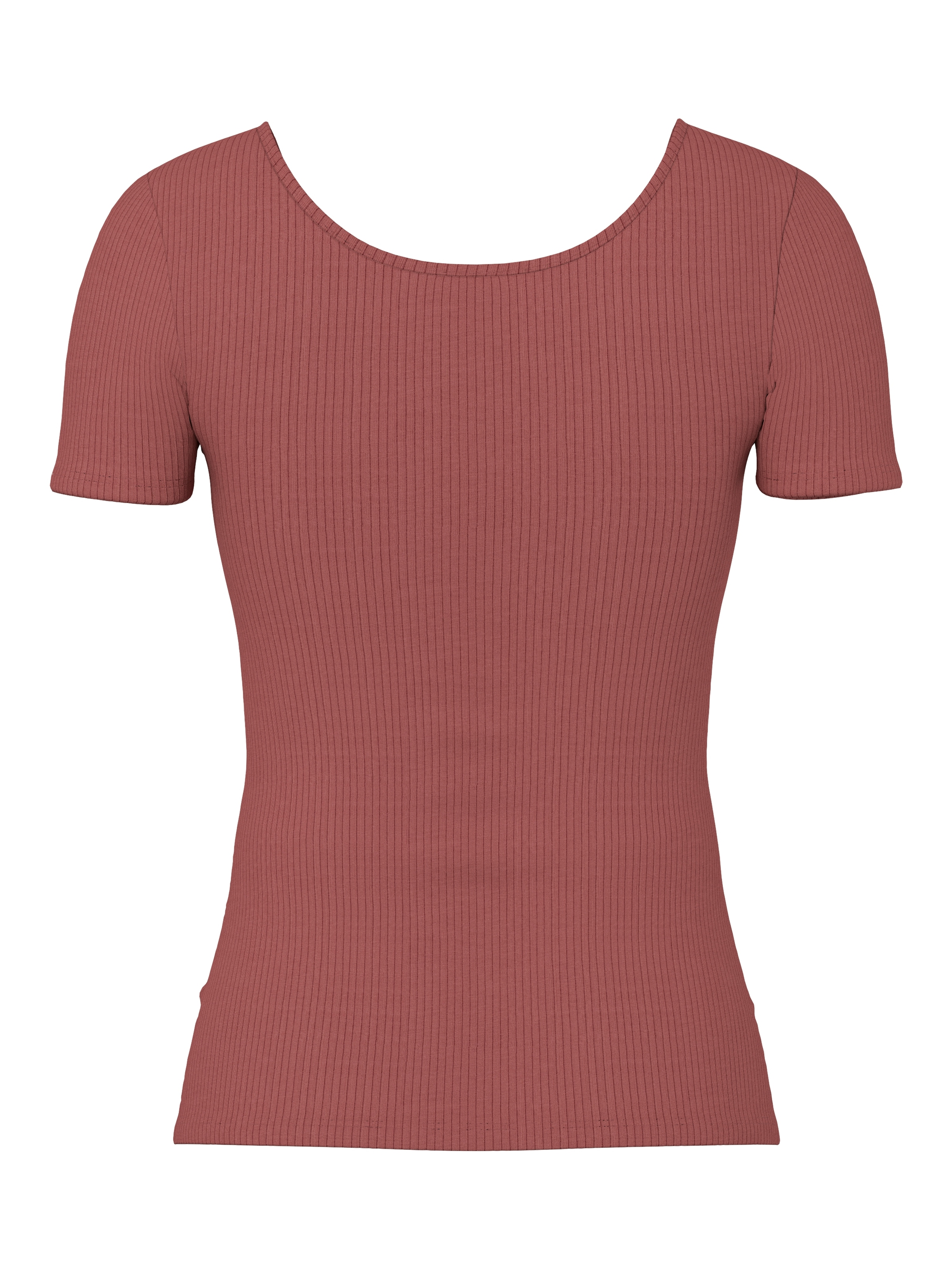 pieces Kurzarmshirt »PCKITTE SS TOP NOOS BC« Baumwollmischung, slim fit