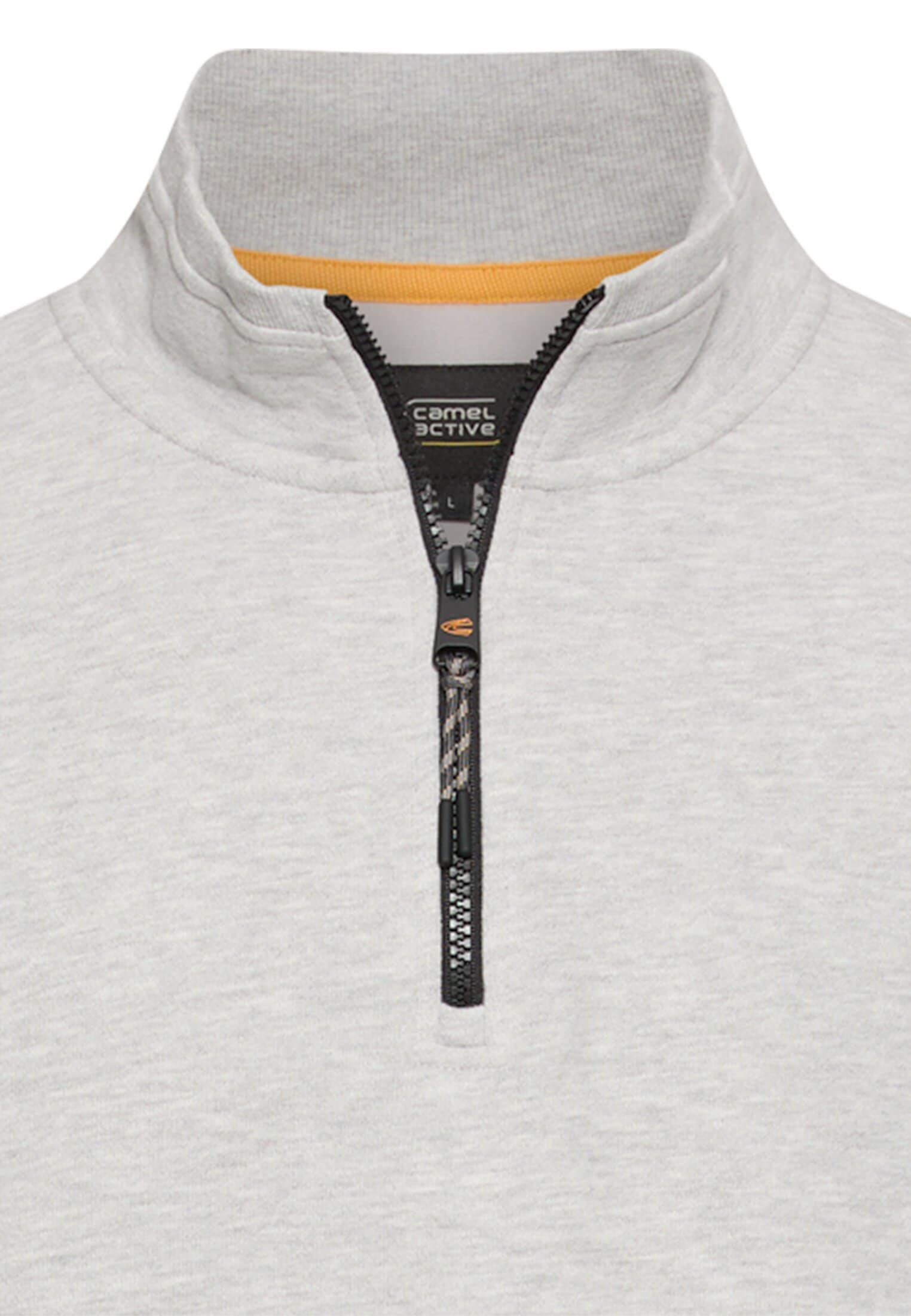 camel active Sweater , Sweat-Troyer mit Logo-Badges und Viskose
