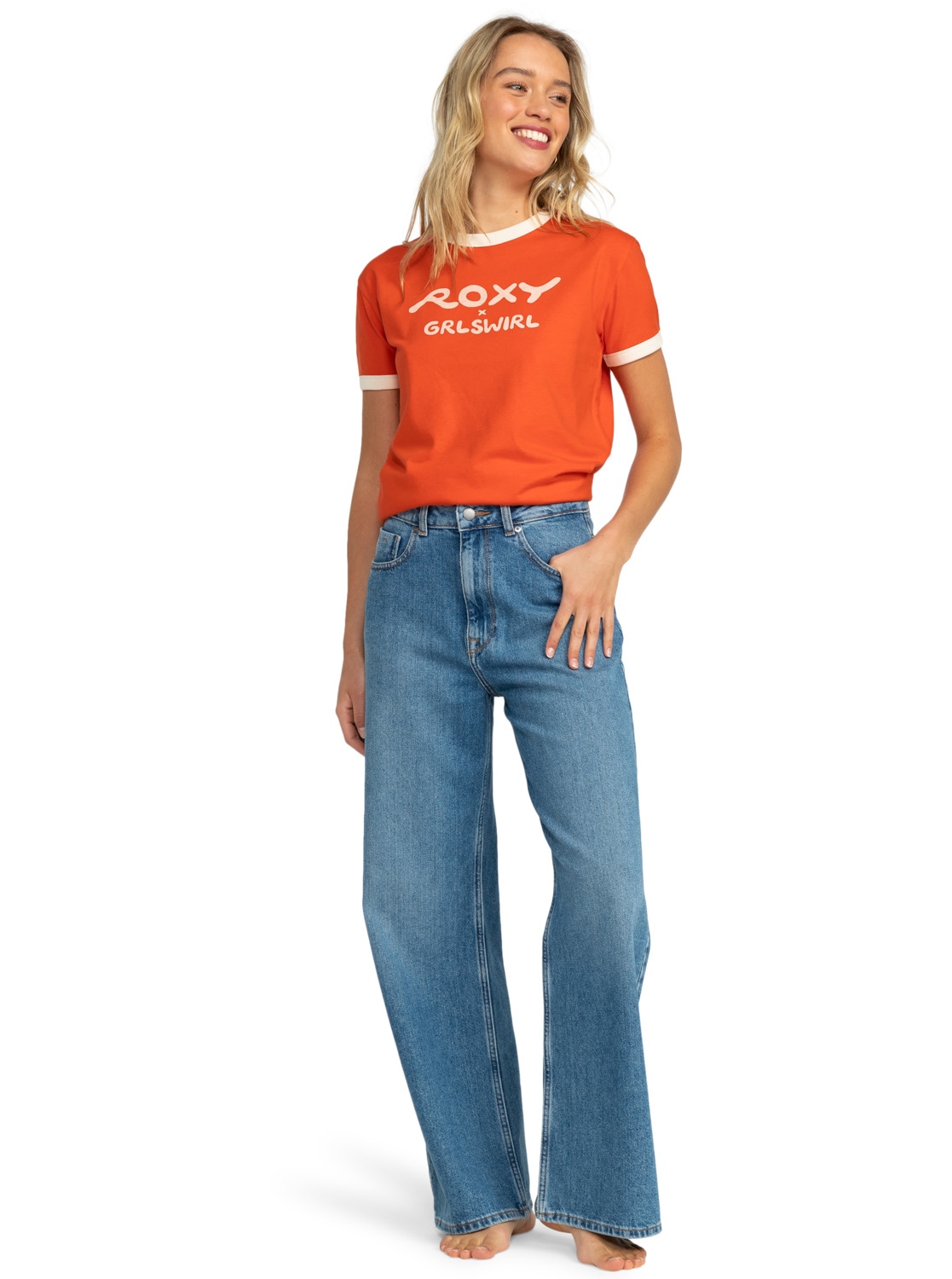 Roxy T-Shirt »Roxy x Grl Swirl Ringer«