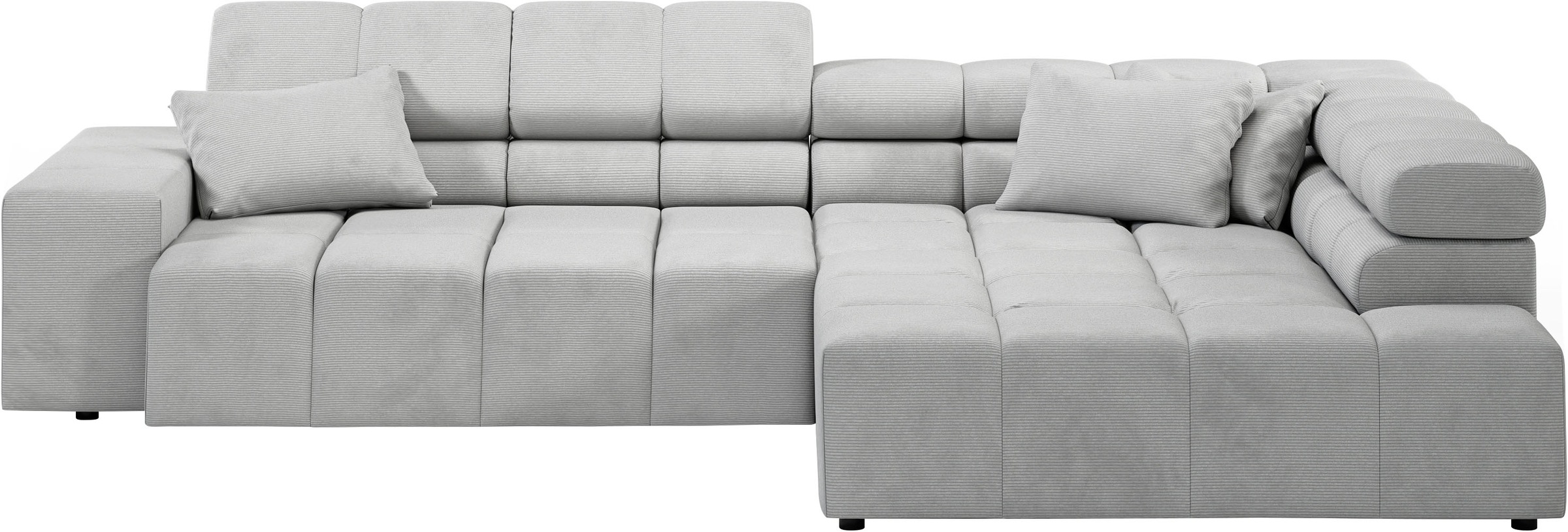 INOSIGN Ecksofa »Ancona incl. Kopfteilverstellung, Breite 319cm, L-Form«, wahlweise motorische Sitztiefenverstellung, auch in Cord + Easy Care