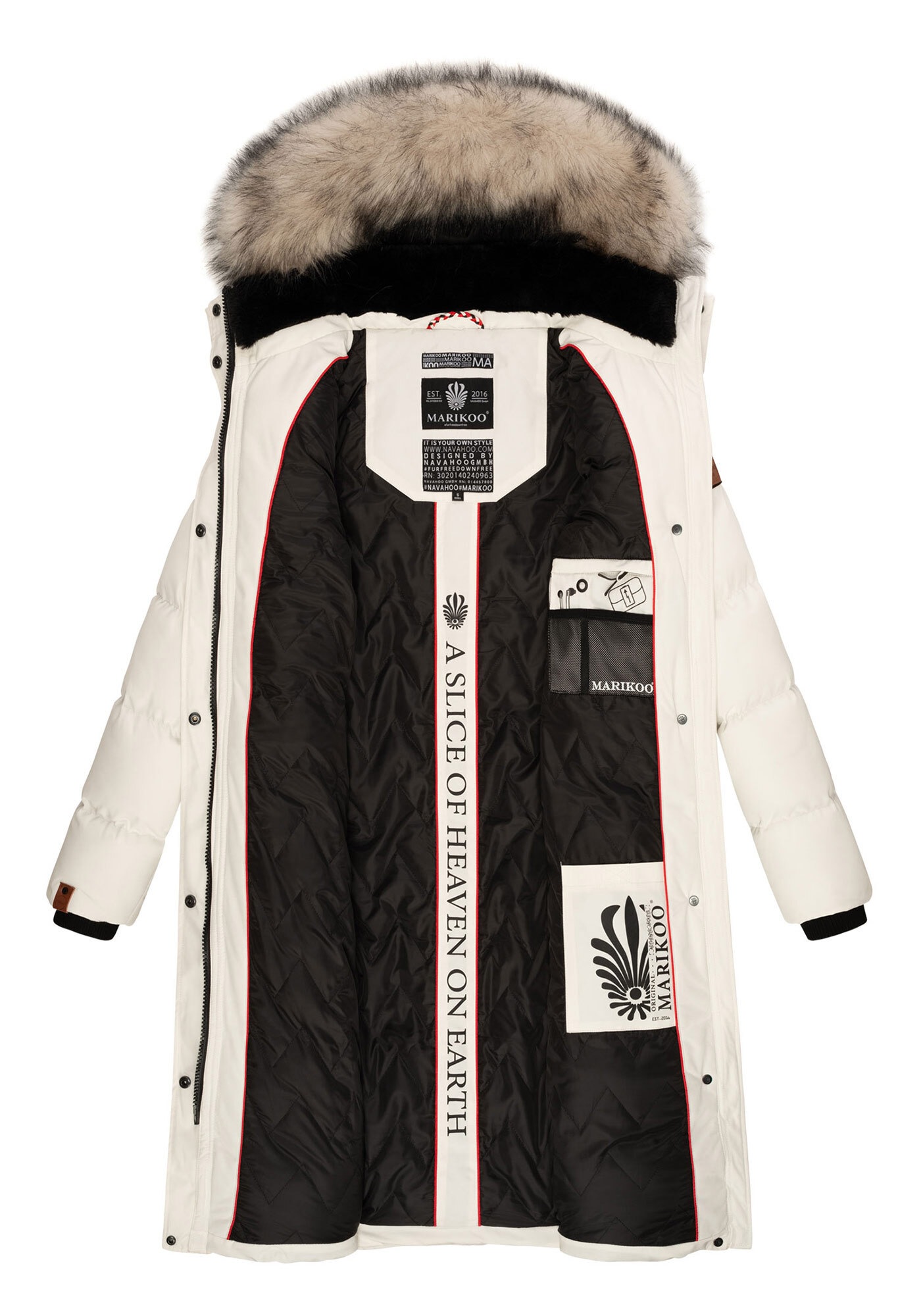 Marikoo Winterjacke »Marikoo Schneesternchen Damen Winter Steppjacke B890«