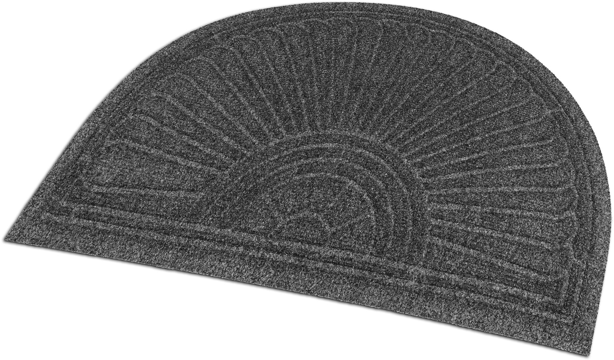wash+dry by Kleen-Tex Fußmatte »DUNE Halfmoon dark grey«, halbrund, 8 mm Höhe, Schmutzfangmatte, rutschhemmend, In- und Outdoor geeignet, waschbar