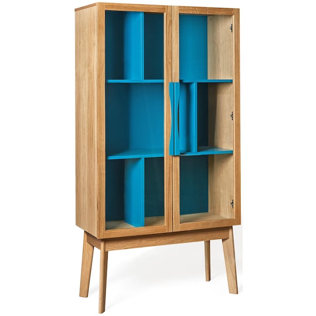 Woodman Bücherregal »Hilla«, Breite 88 cm, Türen mit Glaseinsätzen,  Holzfurnier aus Eiche kaufen im OTTO Online Shop