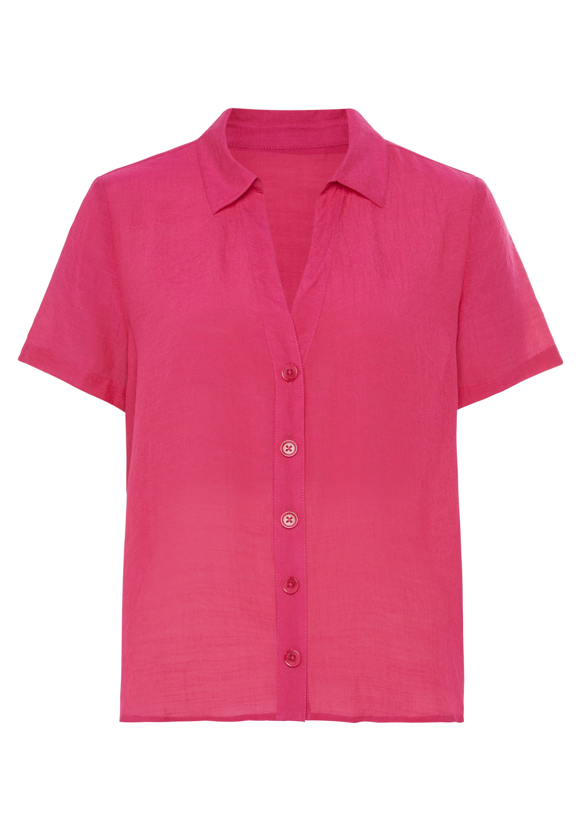 Vivance Kurzarmbluse, mit Hemdkragen und Knopfleiste, Hemdbluse, Strandmode  bestellen im OTTO Online Shop