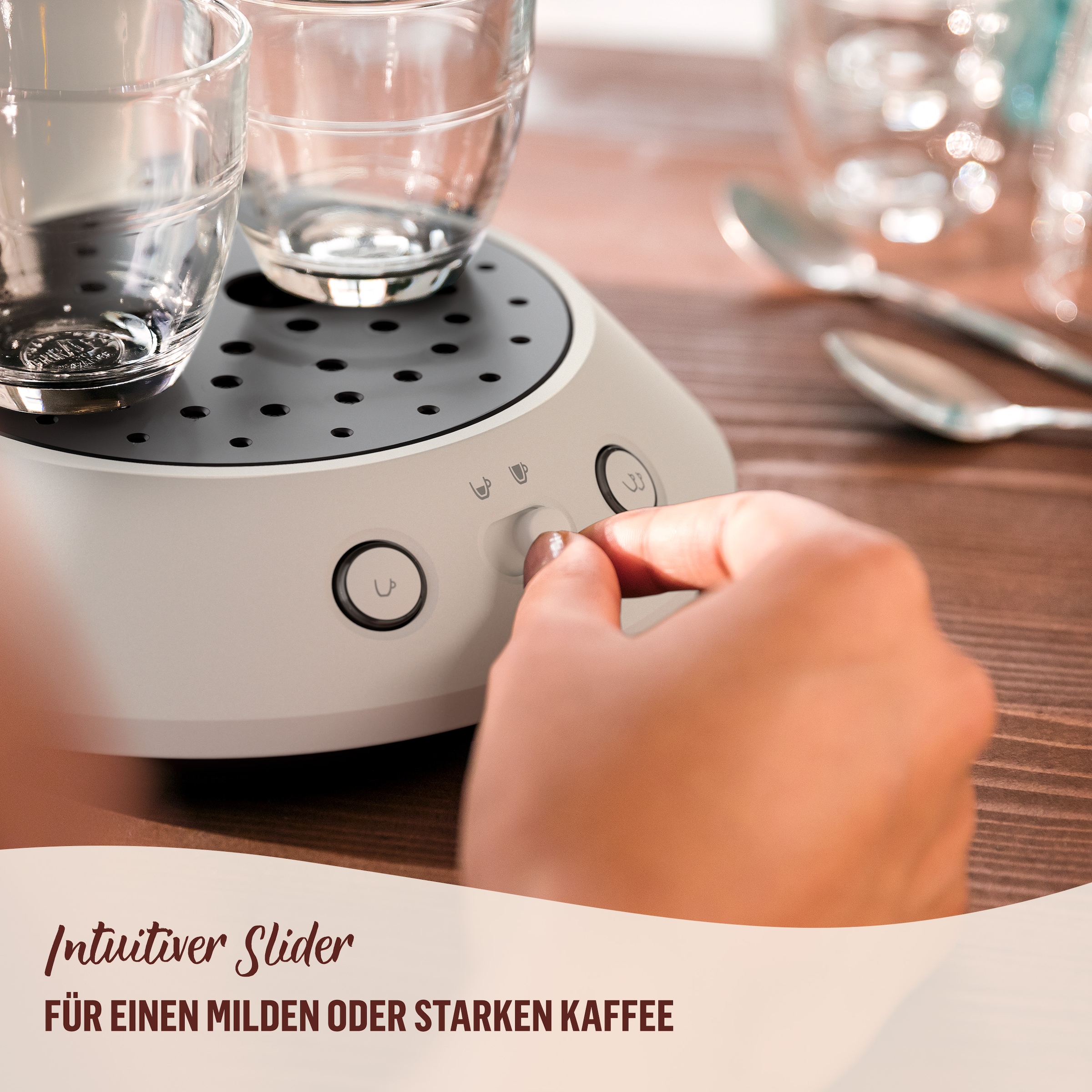 Philips Senseo Kaffeepadmaschine »Original Plus CSA210/15, mit zwei Kaffee-Einstellungen«, aus 28% rec. Plastik, inkl. 2 Blond Limited Edition Tassen