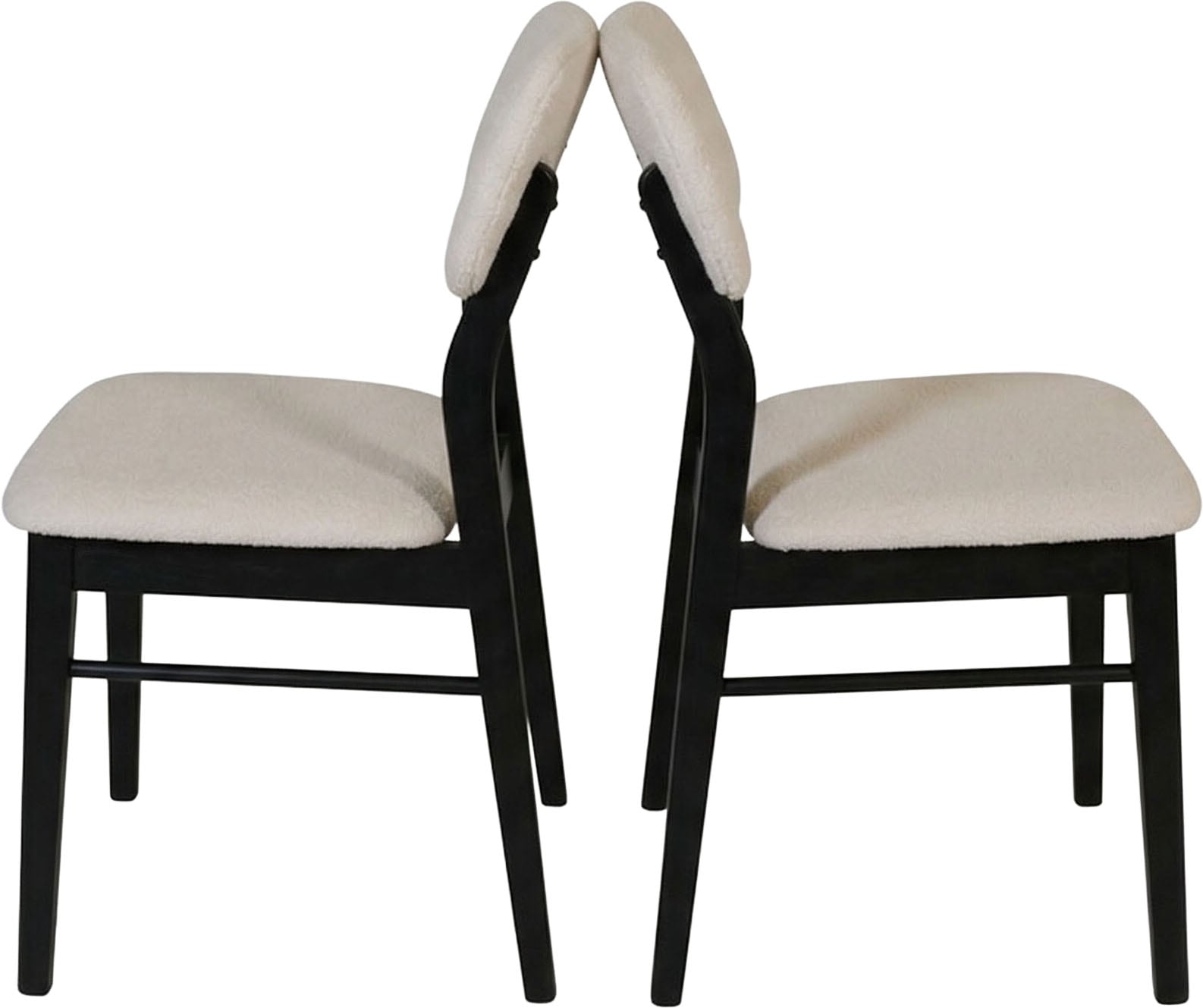 Jahnke Esszimmerstuhl »JOY SIT DUO« (Set) Esszimmerstuhl (2er Set), Massivholz, Boucle-Stoff,bis 110kg belastbar