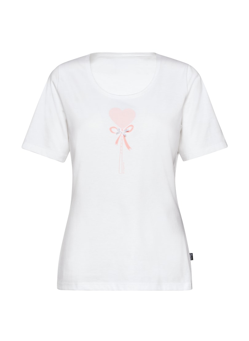 Trigema Schlafanzug »TRIGEMA T-Shirt mit süßem Herzchen-Printmotiv«, (1 tlg.)