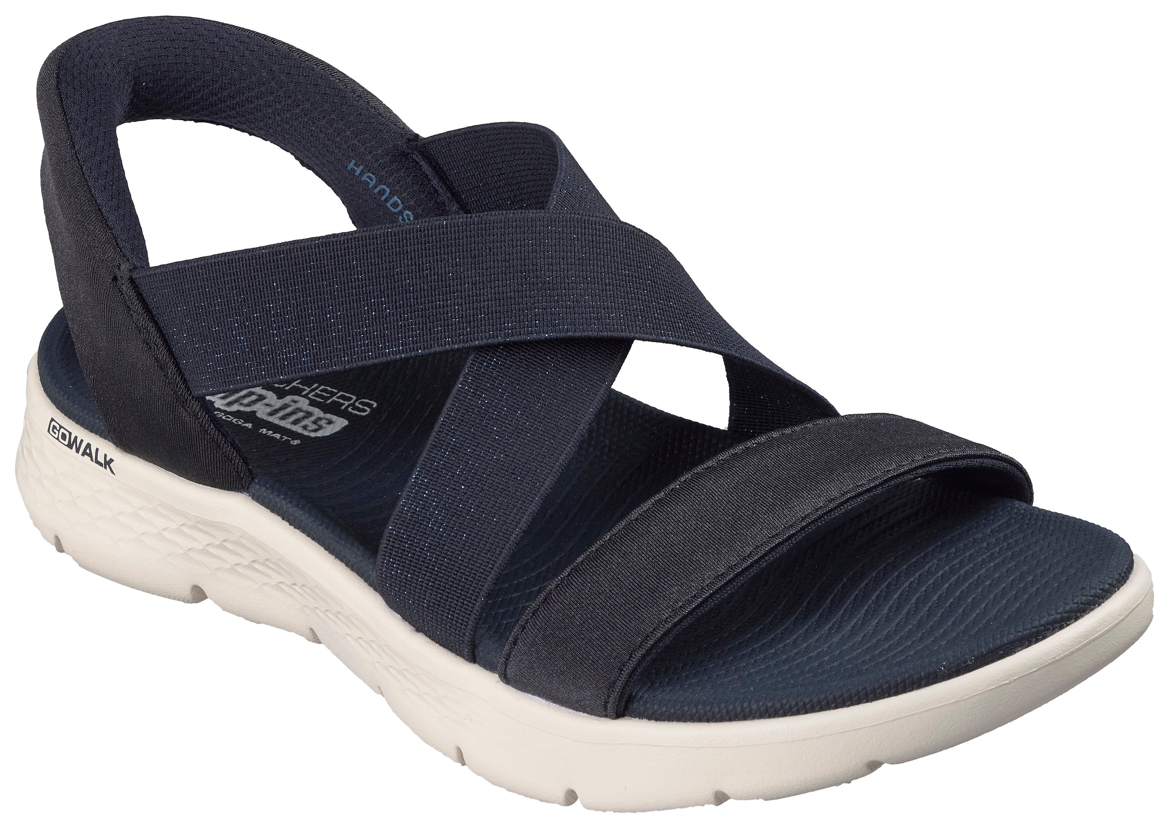 Skechers Sandale »GO WALK FLEX SANDAL-GLIMMER UP«  Sommerschuh, Schlupfschuh mit Goga Mat Foatbed