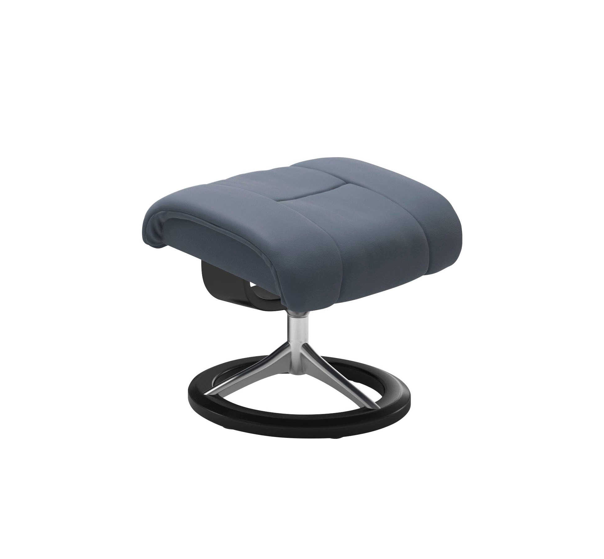 Stressless® Relaxsessel »Reno«, (Set, Relaxsessel mit Hocker), mit Hocker, mit Signature Base, Größe S, M & L, Gestell Schwarz