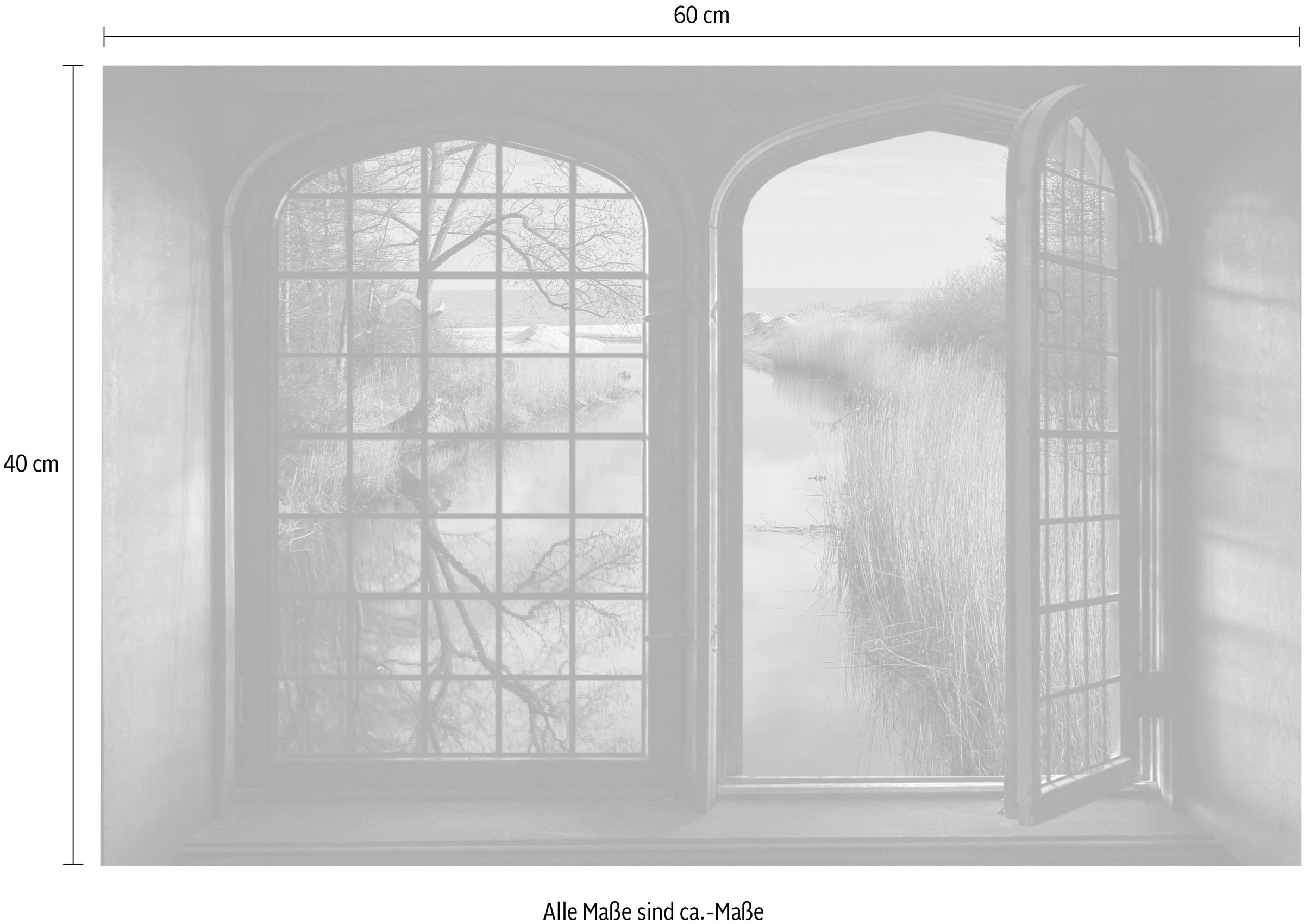 queence Wandsticker »Bach«, Wandsticker, Wandbild, selbstklebend, 3D, Fenster