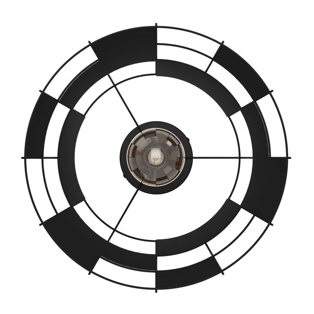 EGLO Deckenleuchte »PONTEFRACT« E27 1 Stk. Deckenleuchte, Wohnzimmerlampe aus Metall in Schwarz, Ø 42 cm