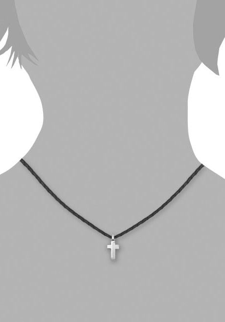 online Junior Edelstahl mit 2024225«, + OTTO »Halskette Kreuz, Leder aus Kette Anhänger bei s.Oliver