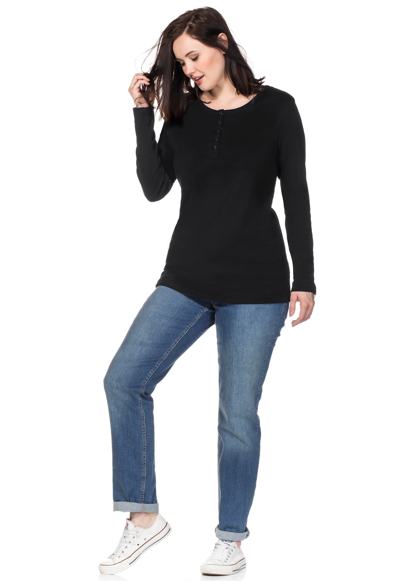 Sheego Langarmshirt »Langarmshirt«, (1 tlg.)