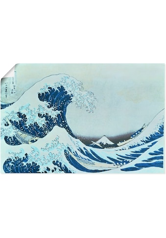 Artland Wandbild »Die grosse Welle von Kanagawa. 1831«, Gewässer, (1 St.), in vielen... kaufen
