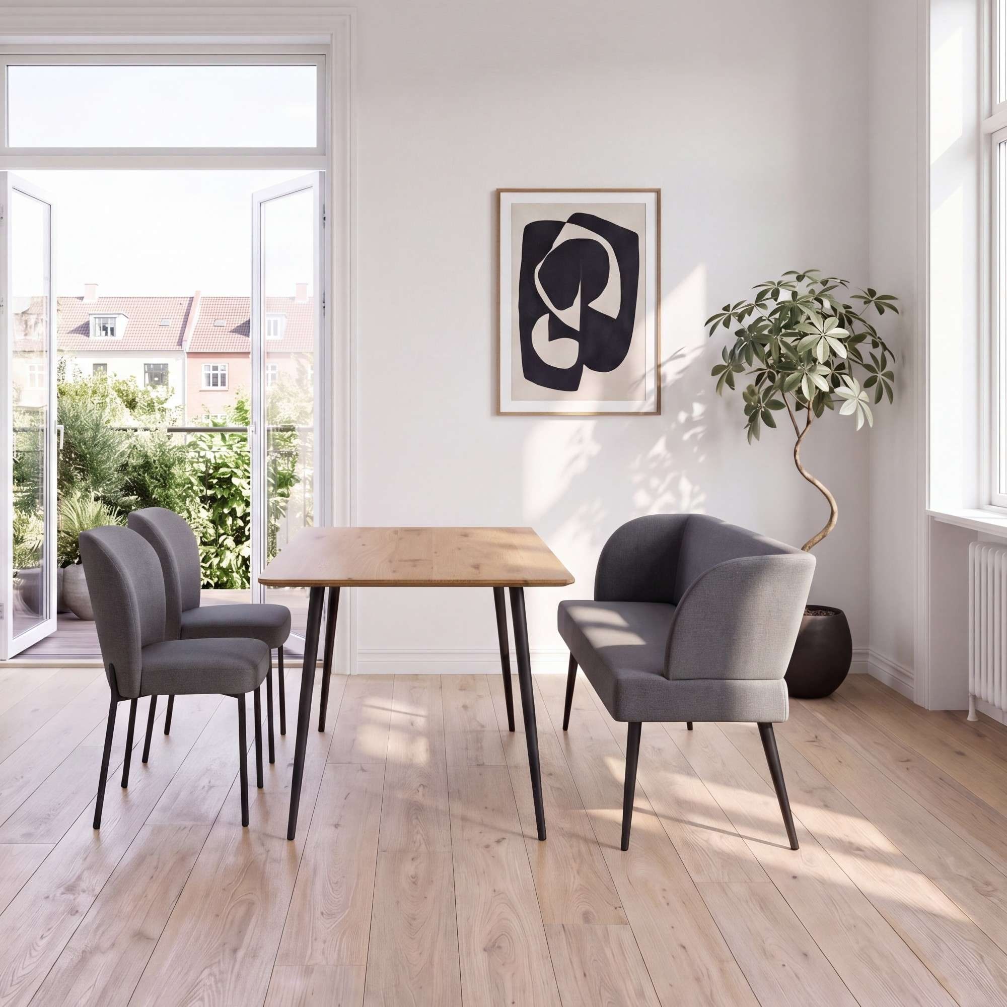 OTTO home Essbank »Lena« Sitz mit Federkern, pflegeleichtem Webstoff Bezug, Breite 149 cm