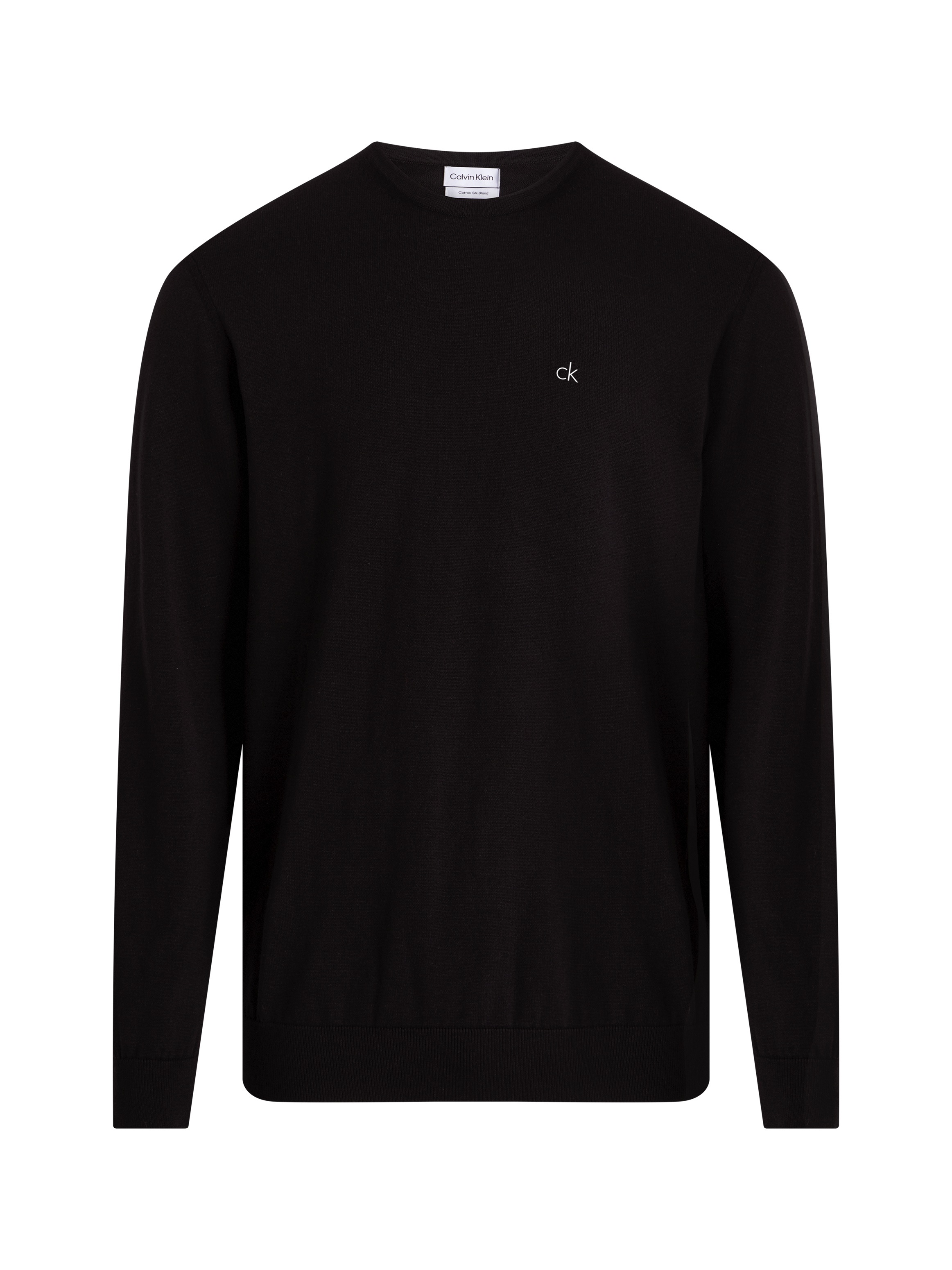 Calvin Klein Rundhalspullover »COTTON SILK BLEND CN SWEATER«, mit Logoprägung